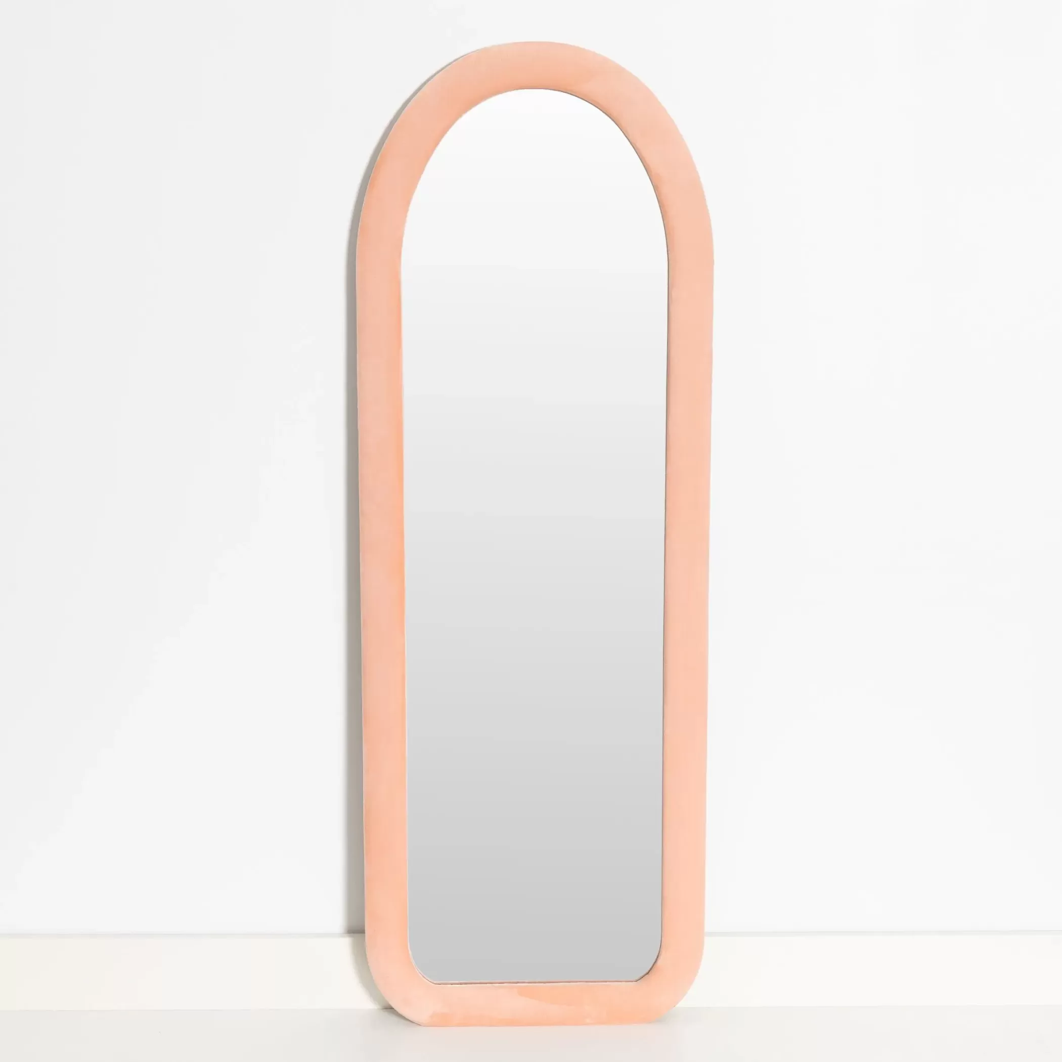 Furniture, Mirrors & Lighting | GigiandTom Archway Velvet Full Length Mirror Peach