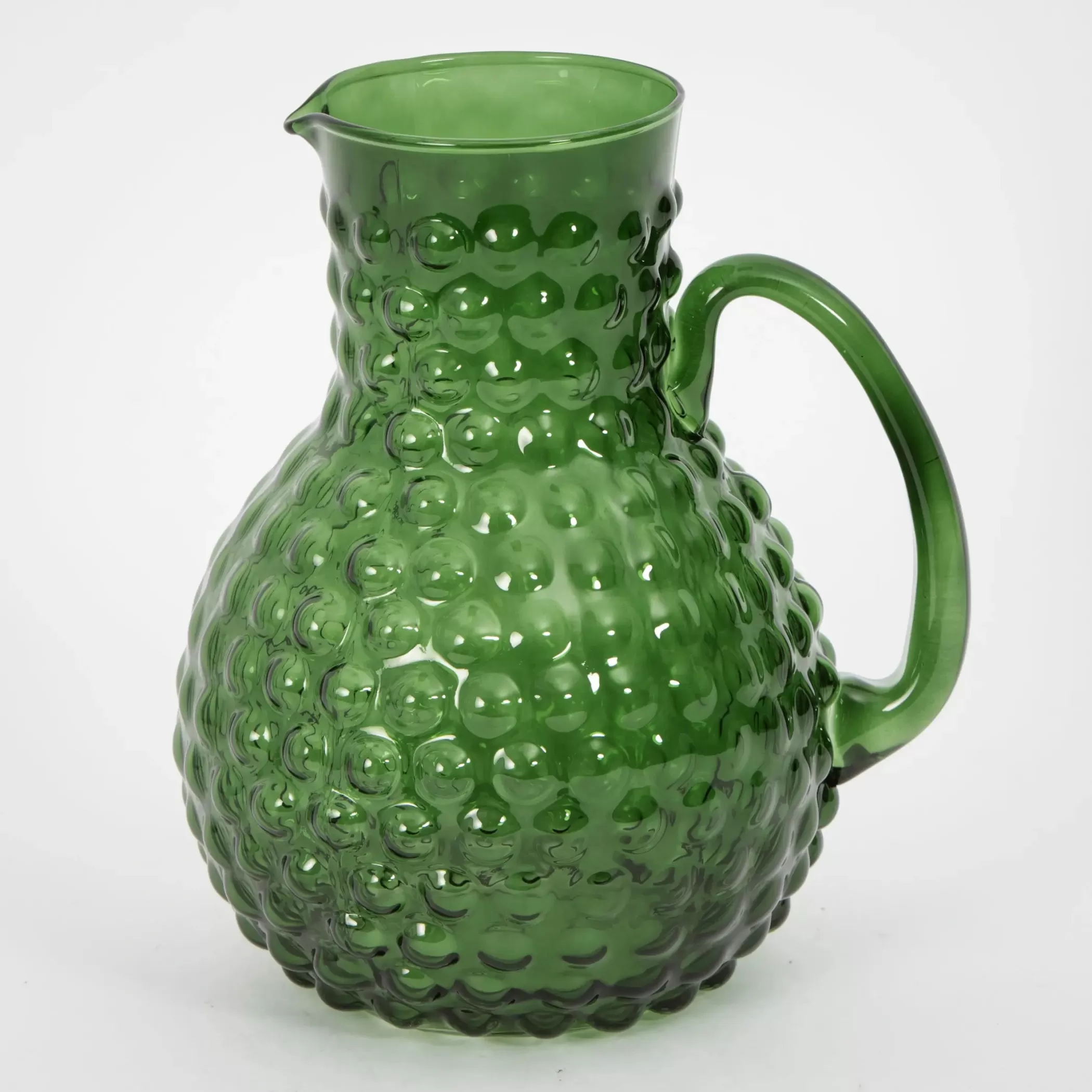 Drink & Barware | GigiandTom Bead Glass Drink Pitcher Green