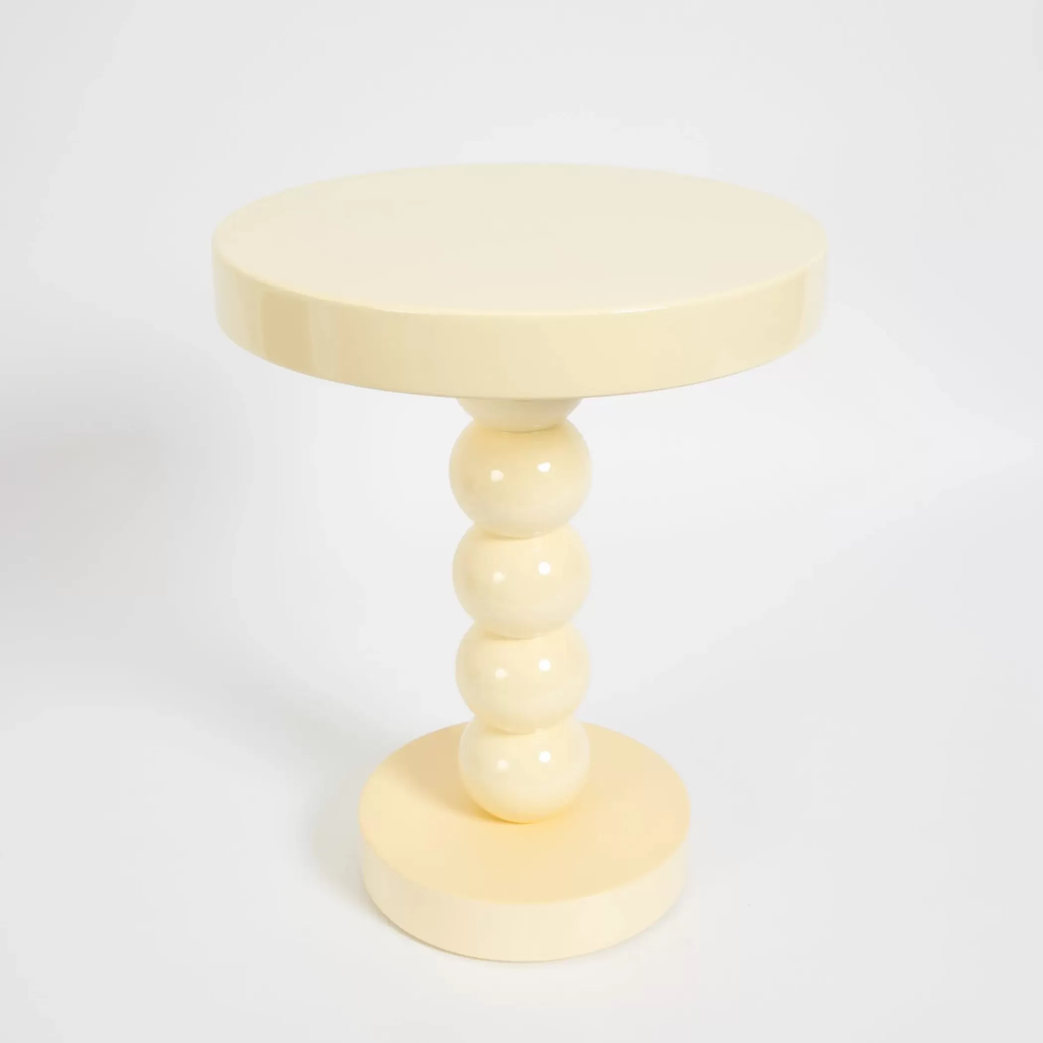 Furniture, Mirrors & Lighting | GigiandTom Beaded Lacquered Side Table Off White