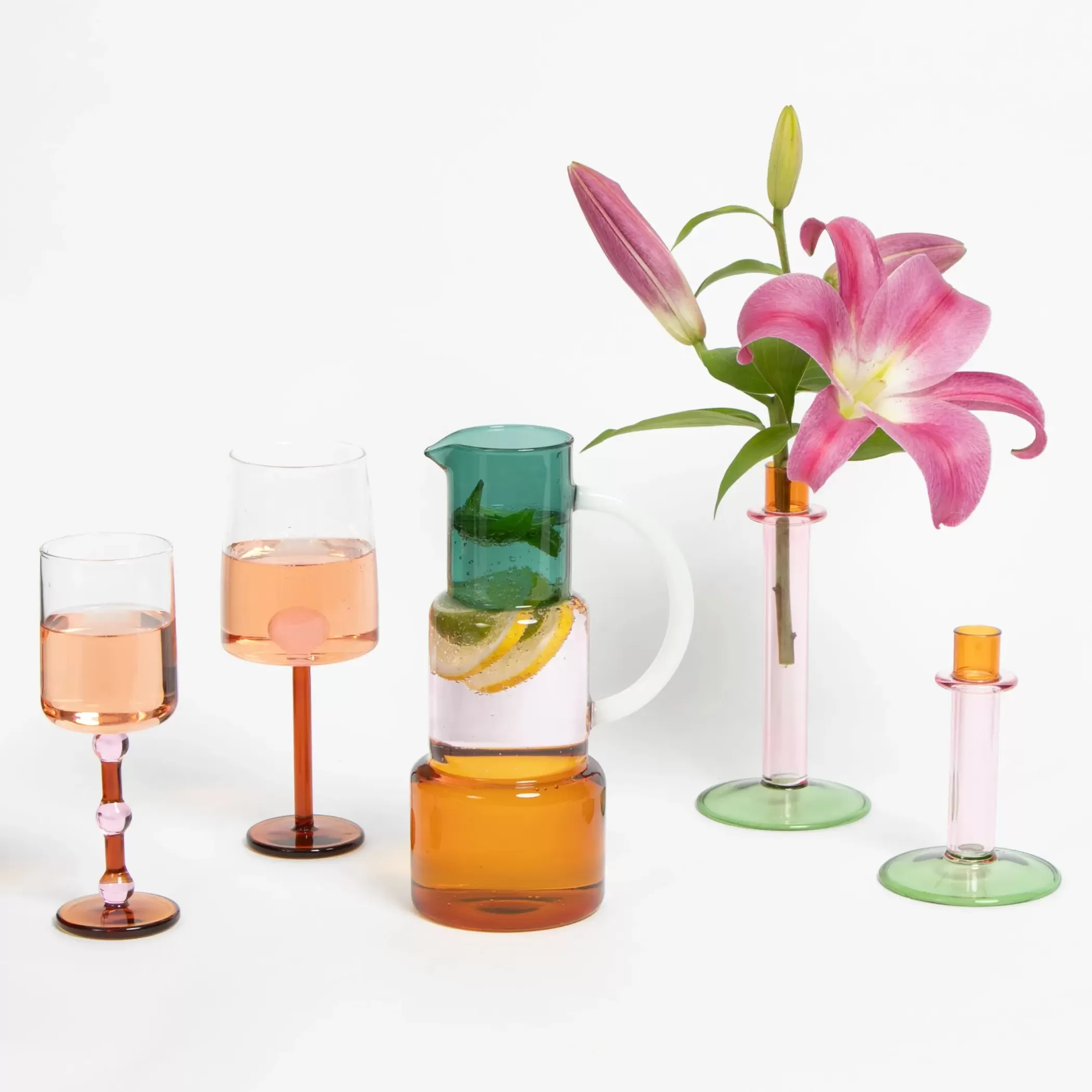 Drink & Barware | GigiandTom Beatnik Multicolour Glass Pitcher