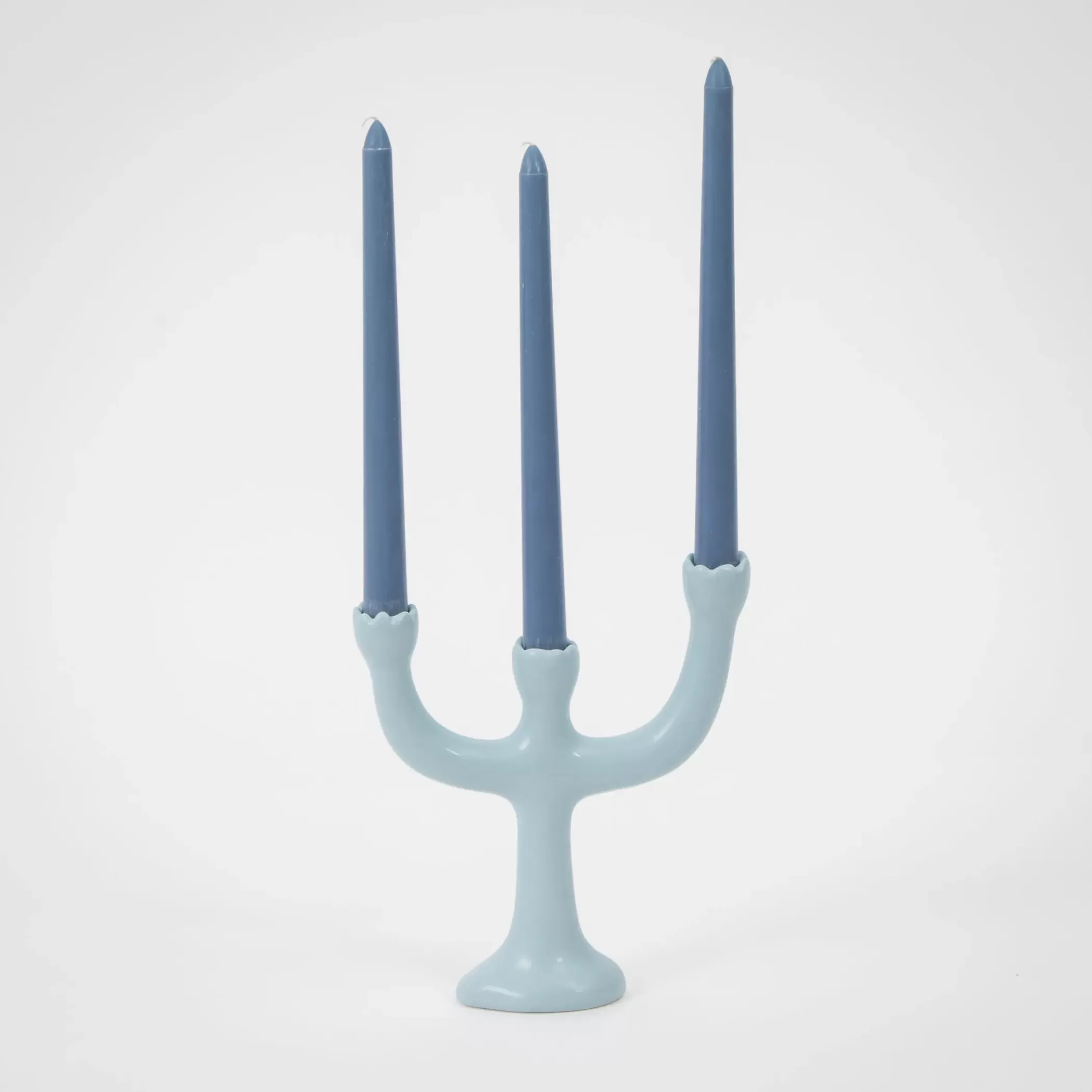 Candles & Candle Holders | GigiandTom Bluebell Ceramic Taper Candle Candelabra