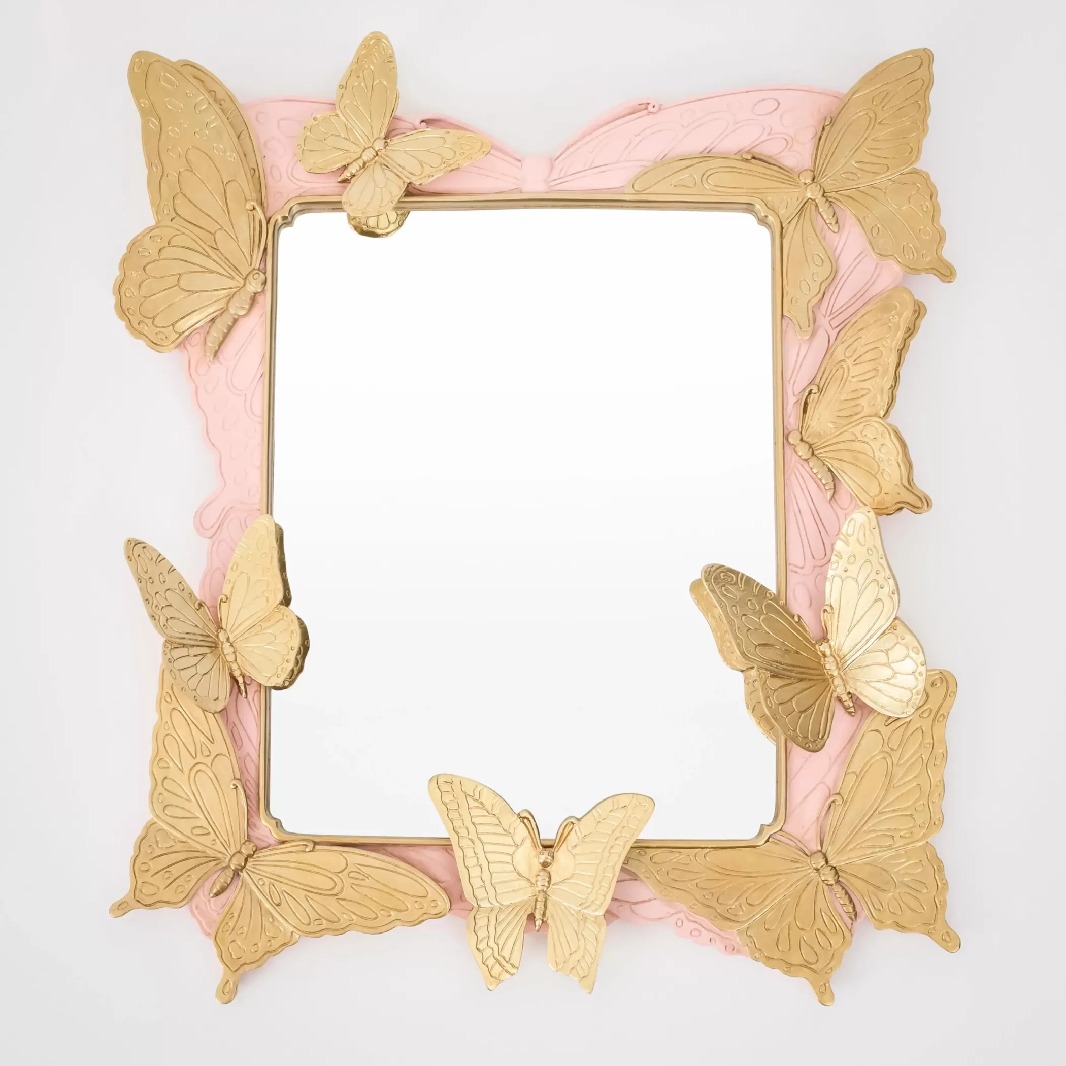 Furniture, Mirrors & Lighting | GigiandTom Blushing Butterflies Resin Wall Mirror