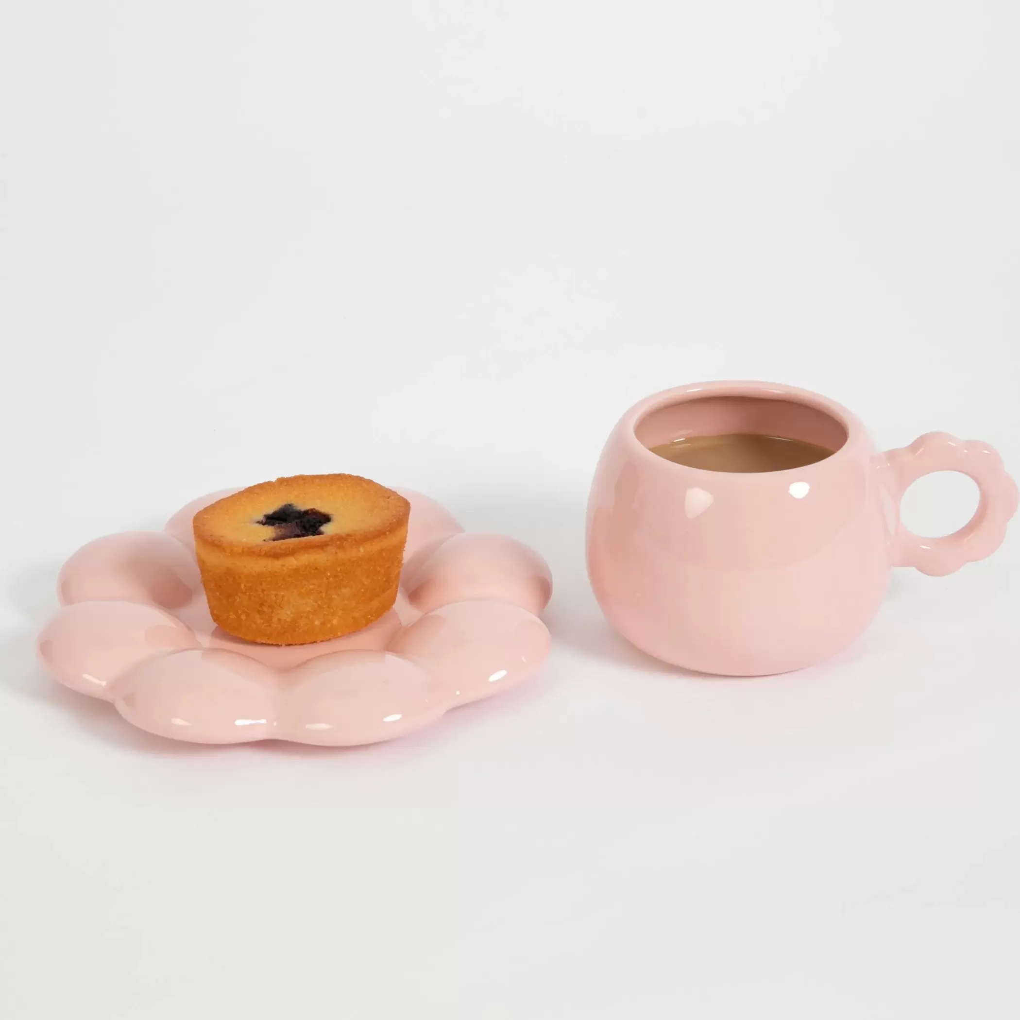 Kitchen & Dining | GigiandTom Botanica Ceramic Tea Cup & Saucer Pink