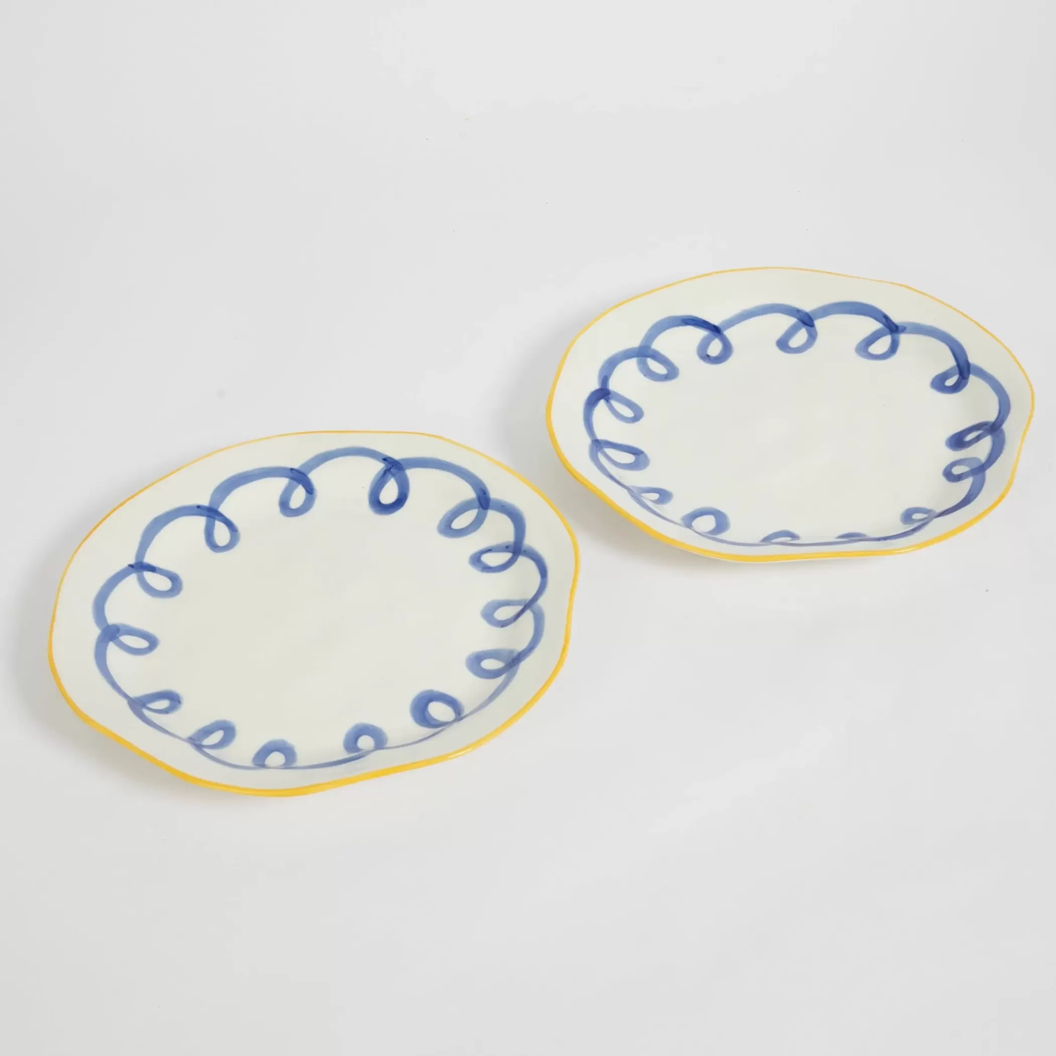 Kitchen & Dining | GigiandTom Curly Wurly Ceramic Dinner Plate Set of 2 Blue