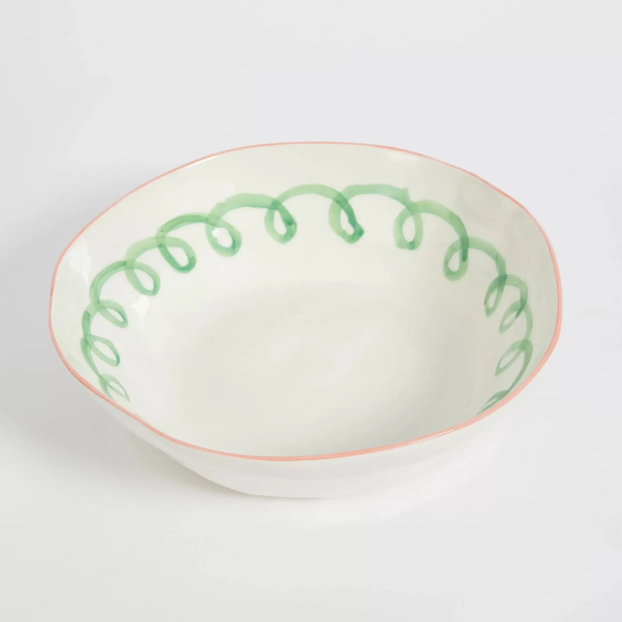 Kitchen & Dining | GigiandTom Curly Wurly Ceramic Serving Bowl Green