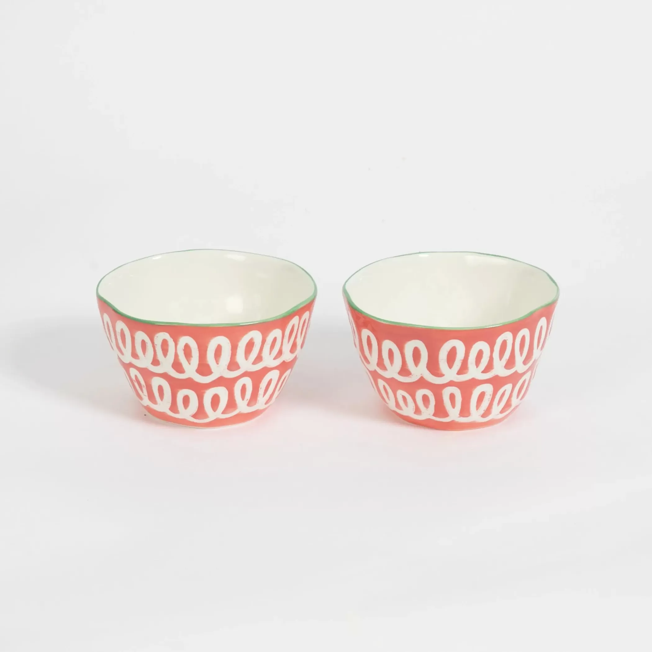 Kitchen & Dining | GigiandTom Curly Wurly Ceramic Side Bowl Set of 2 Pink