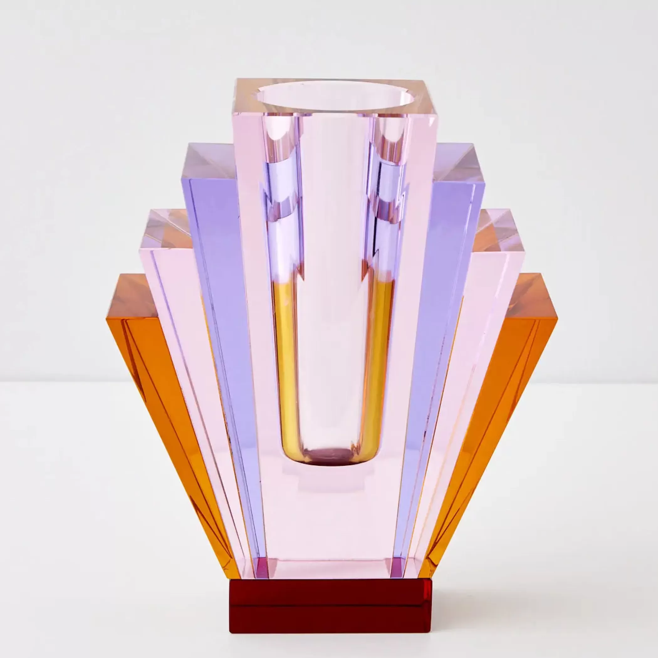 Vases & Planters | GigiandTom Diamond Deco Crystal Coloured Vase Pink Purple