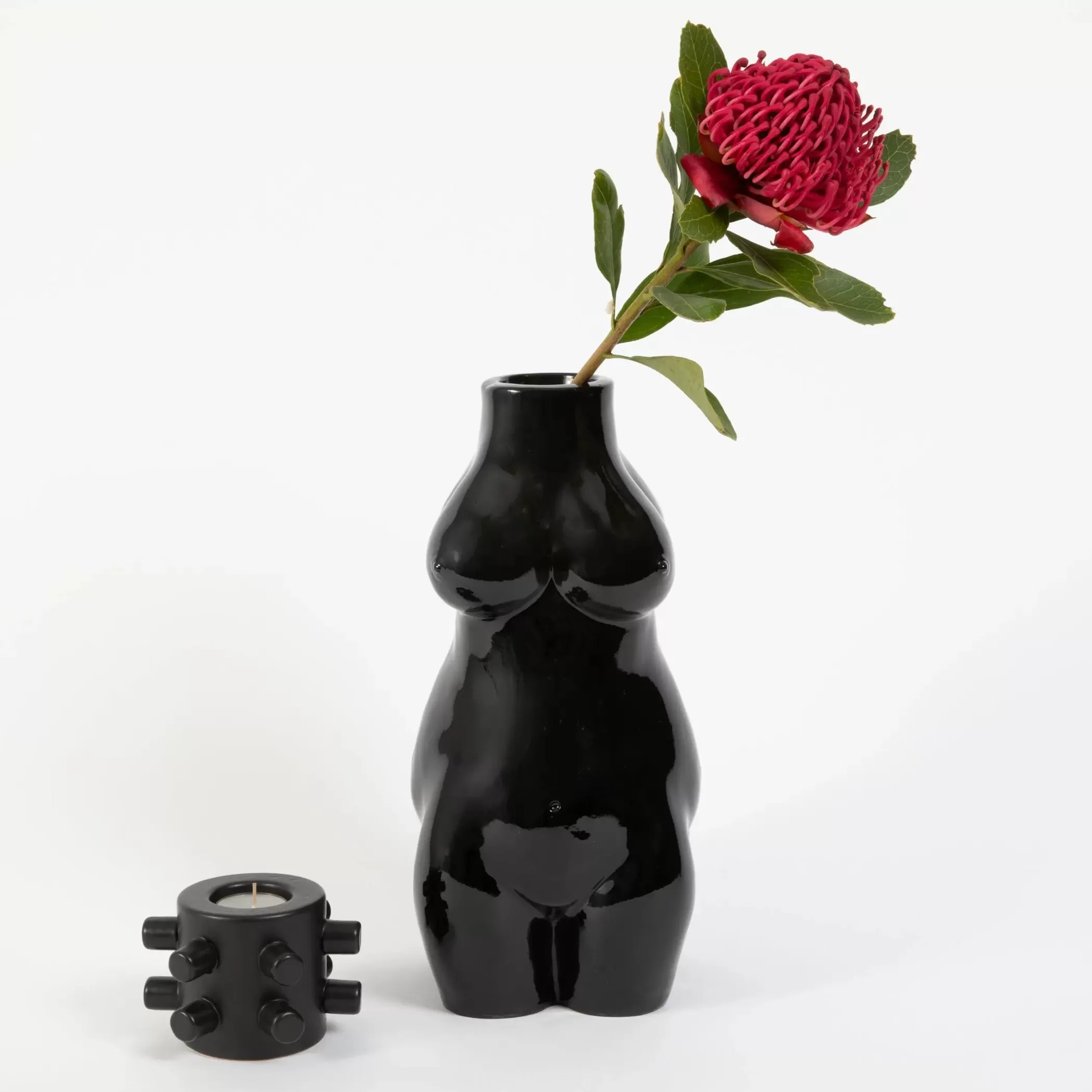 Vases & Planters | GigiandTom Divine Feminine Resin Vase Black