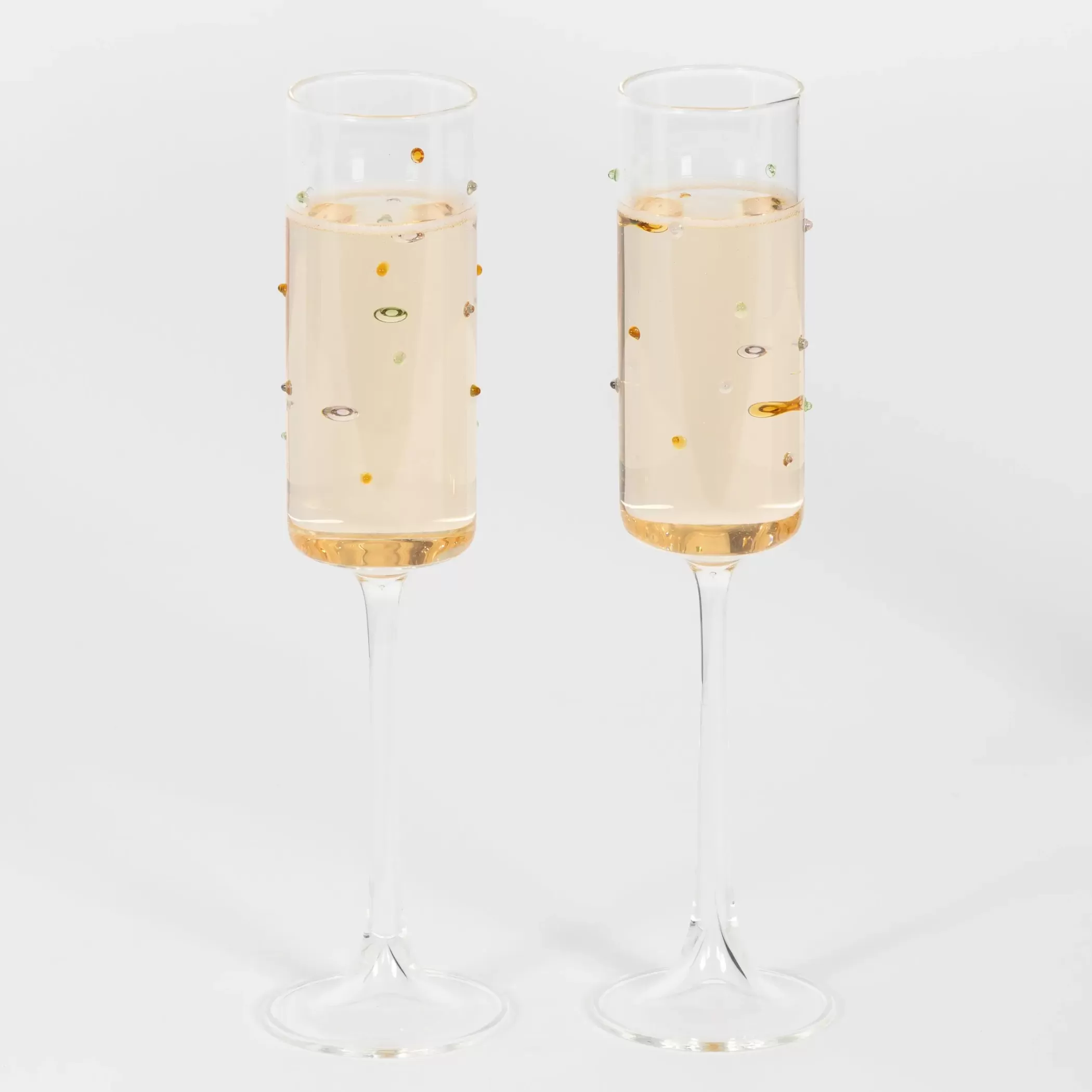 Drink & Barware | GigiandTom Dotted Champagne Cocktail Glass Clear Set