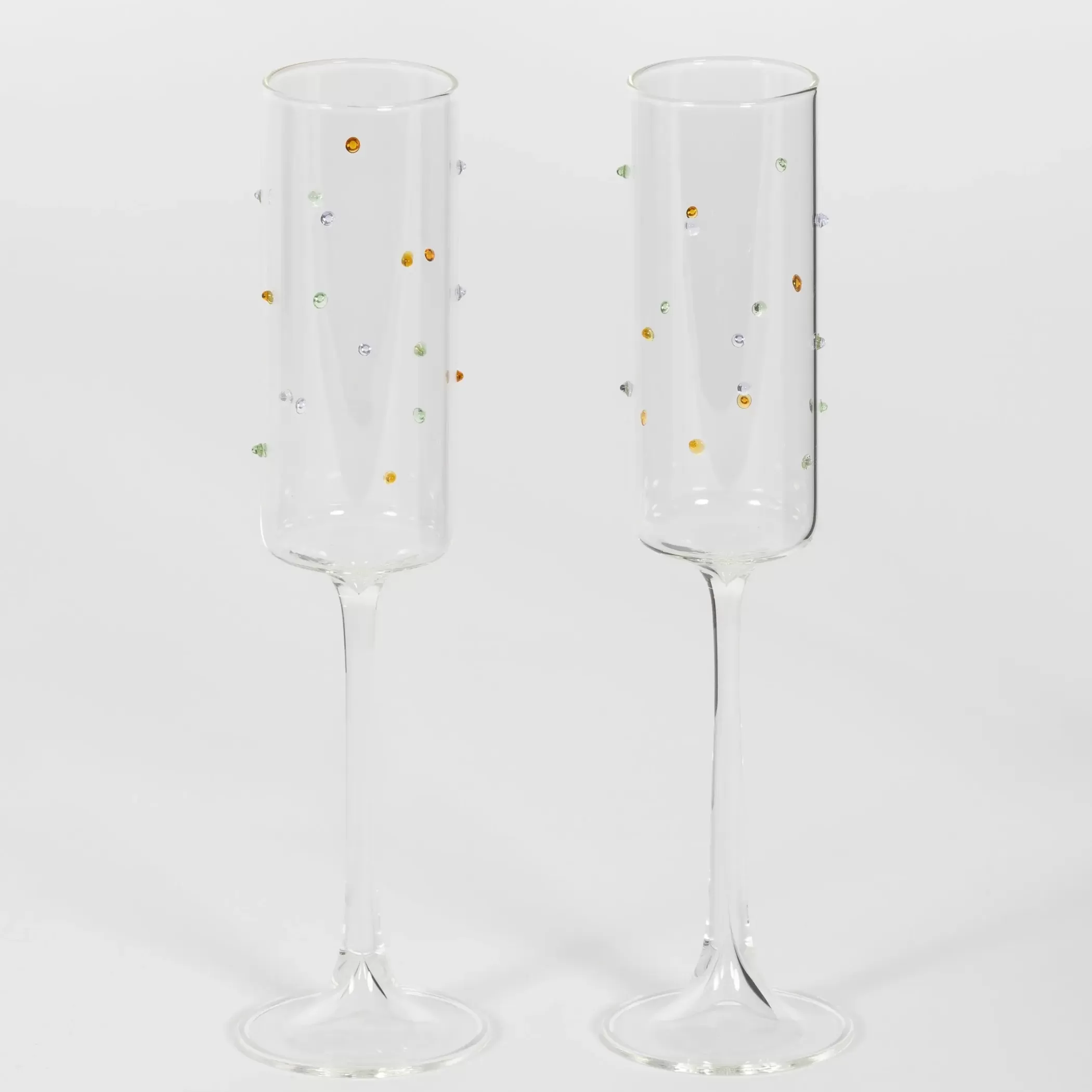 Drink & Barware | GigiandTom Dotted Champagne Cocktail Glass Clear Set