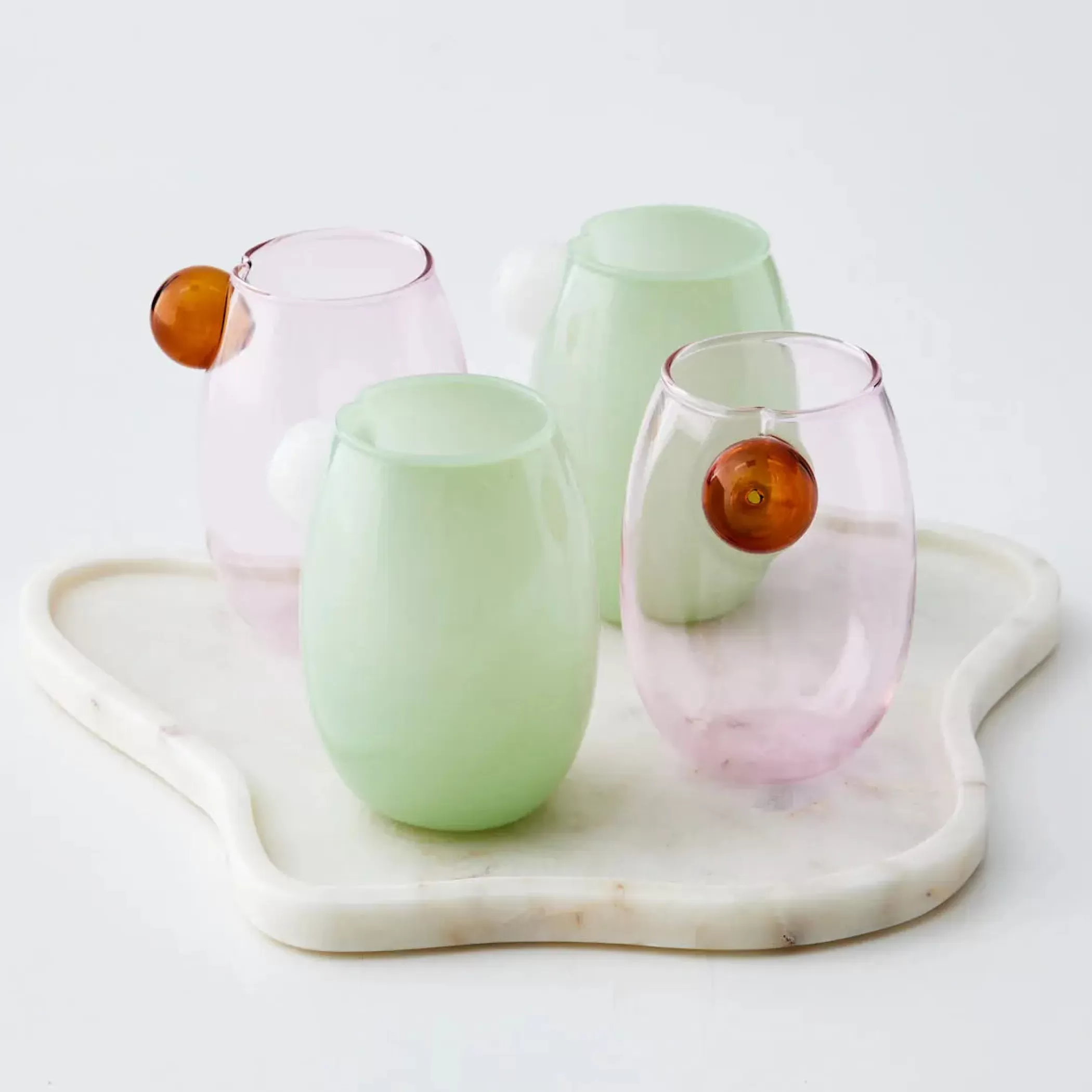 Drink & Barware | GigiandTom Droplet Glass Tumbler Set Green