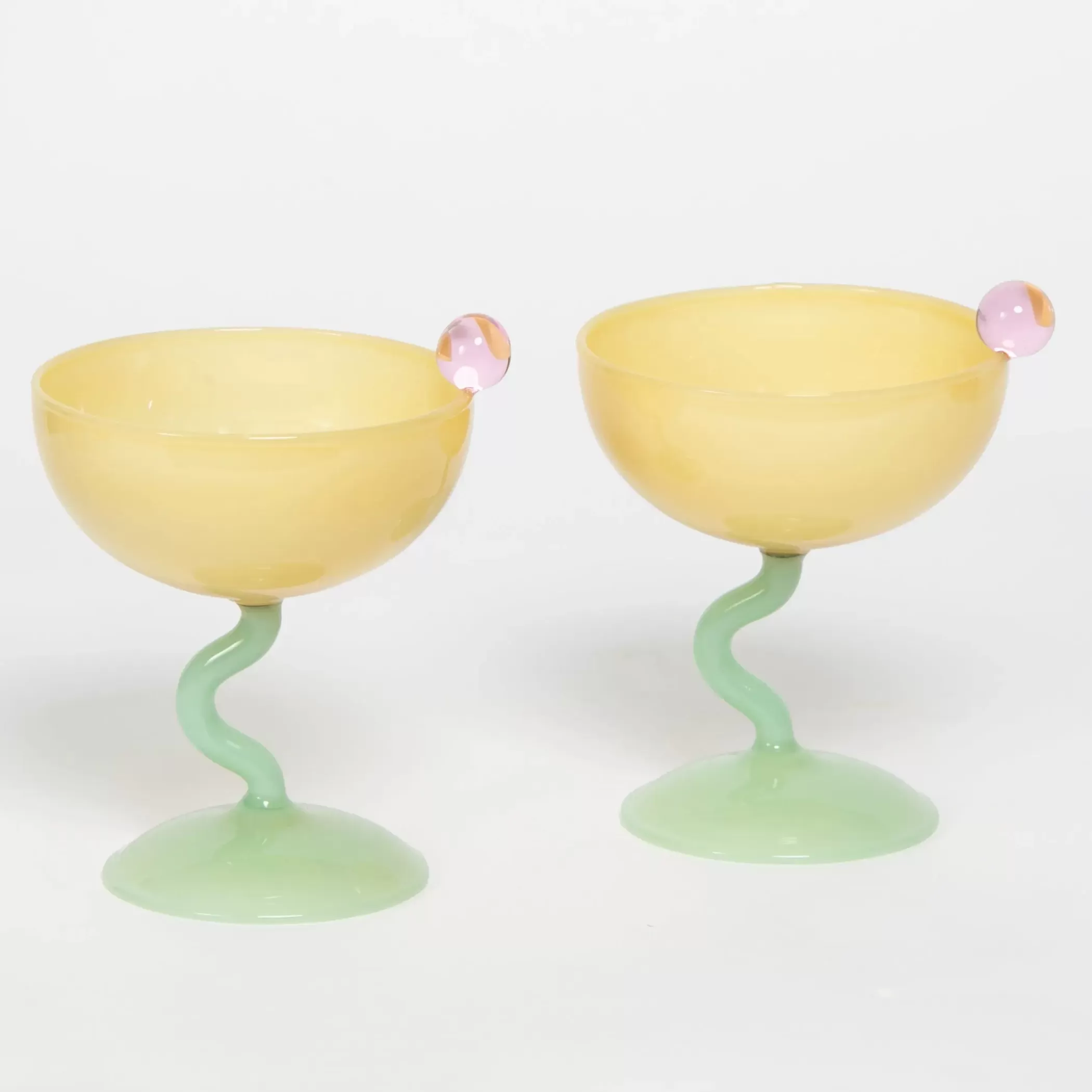 Drink & Barware | GigiandTom Droplet Swirled Cocktail Glass Set of 2