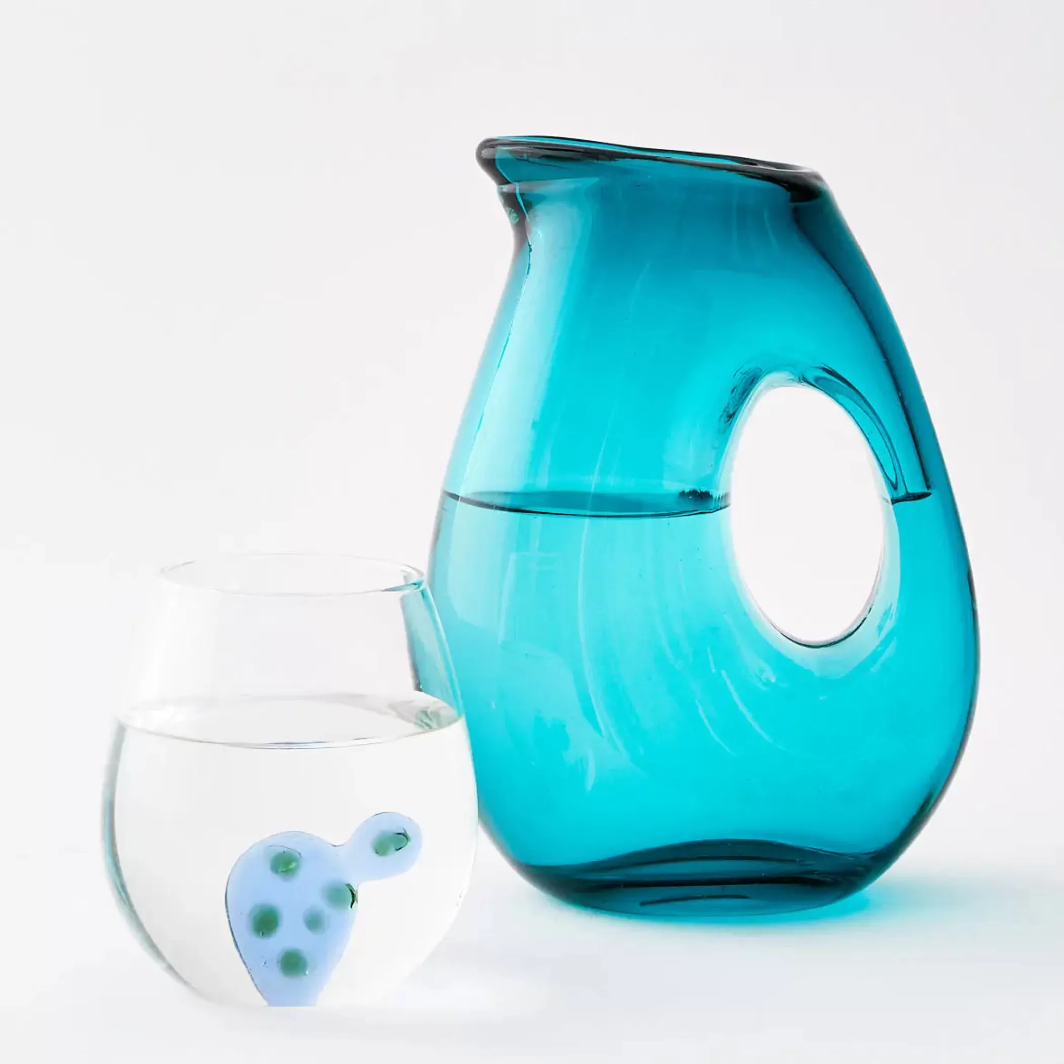 Drink & Barware | GigiandTom Eager Beaker Glass Jug Blue