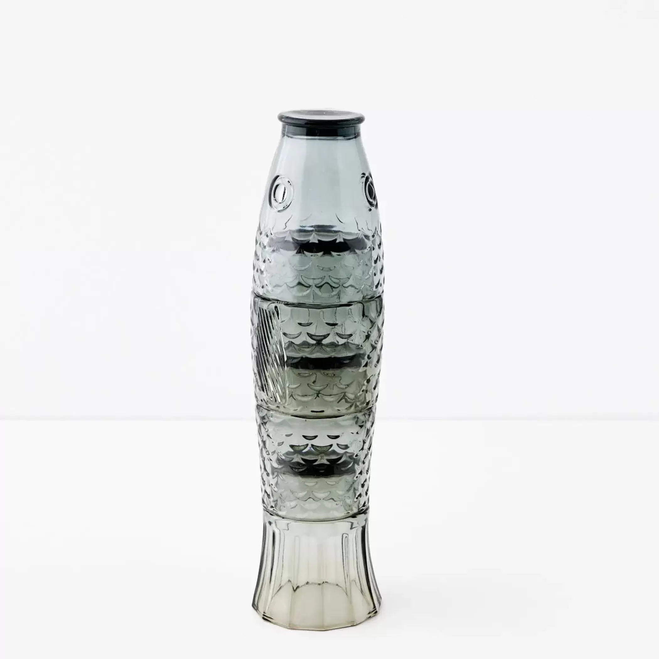 Drink & Barware | GigiandTom Fish Stackable Glass Set of 4 Grey