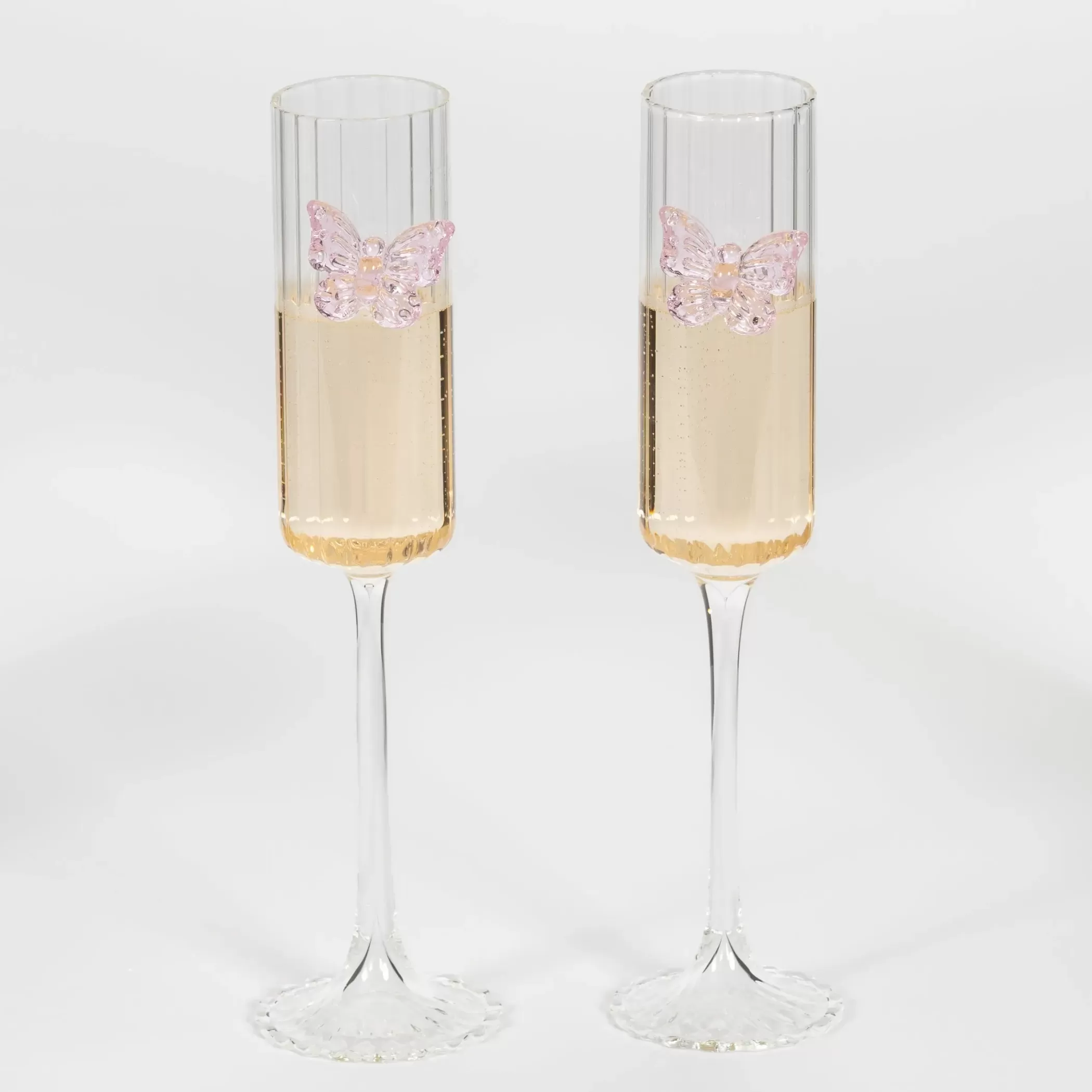 Drink & Barware | GigiandTom Flutterfly Champagne Cocktail Glass Clear Set