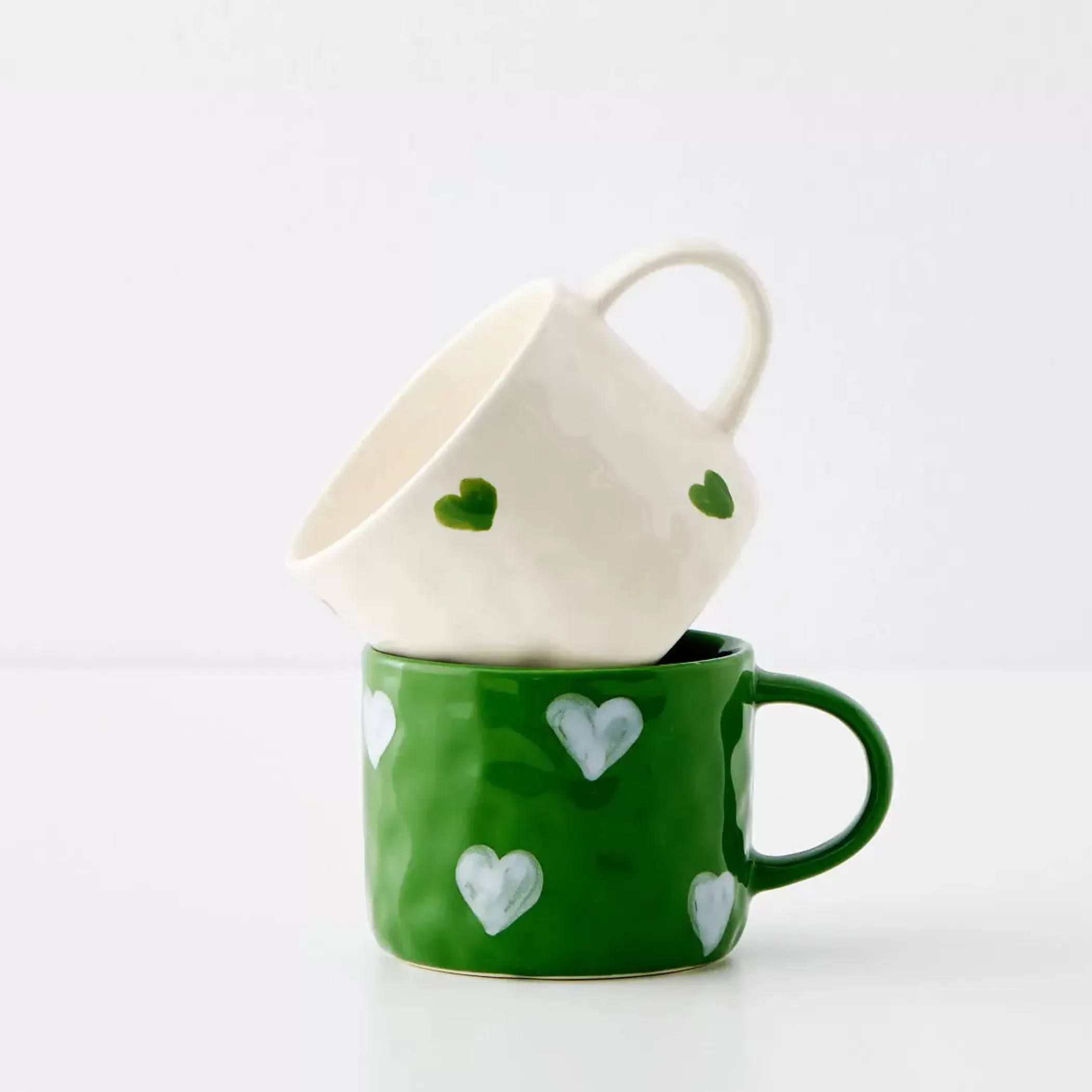 Kitchen & Dining | Pre-order | GigiandTom Heartfelt Ceramic Mug Green