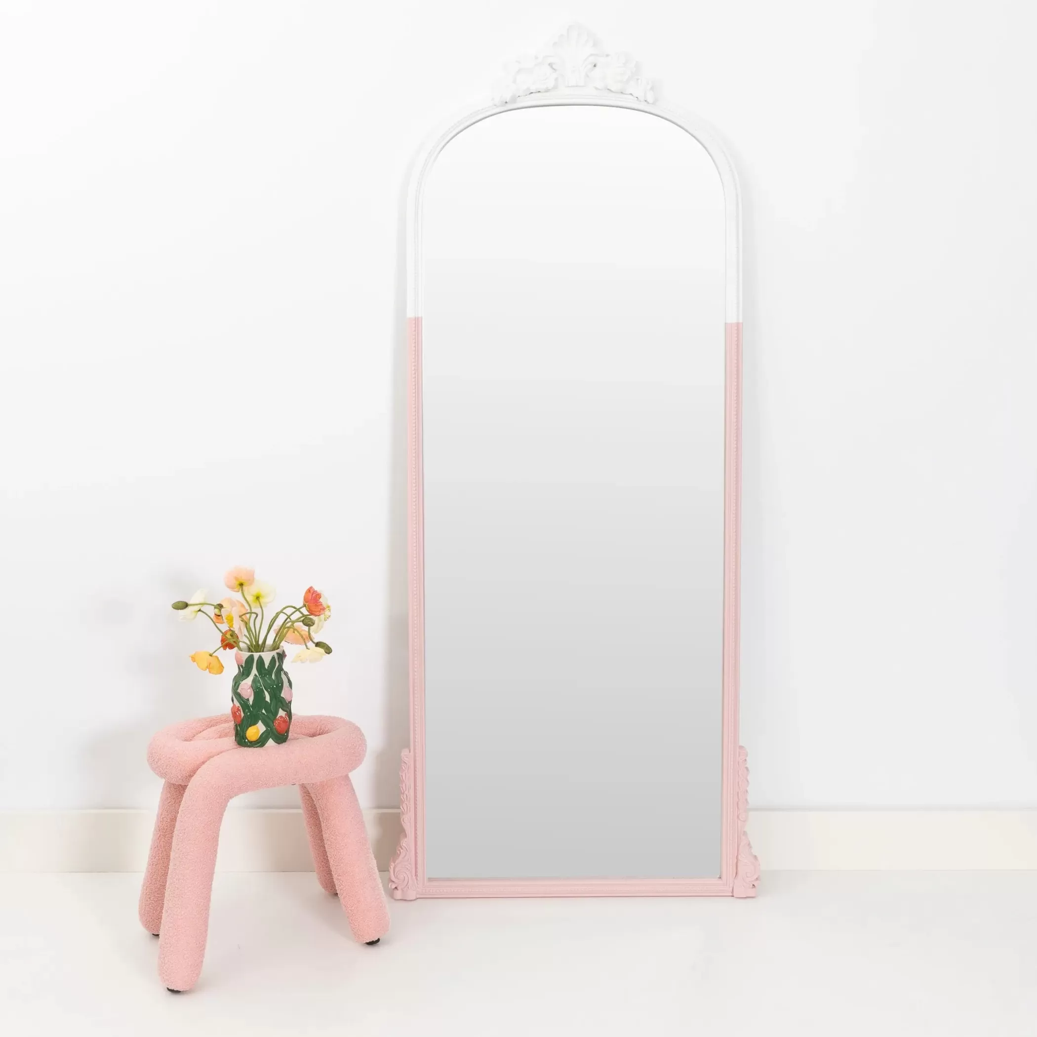 Furniture, Mirrors & Lighting | GigiandTom Her Majesty Full Length Mirror White/Pink