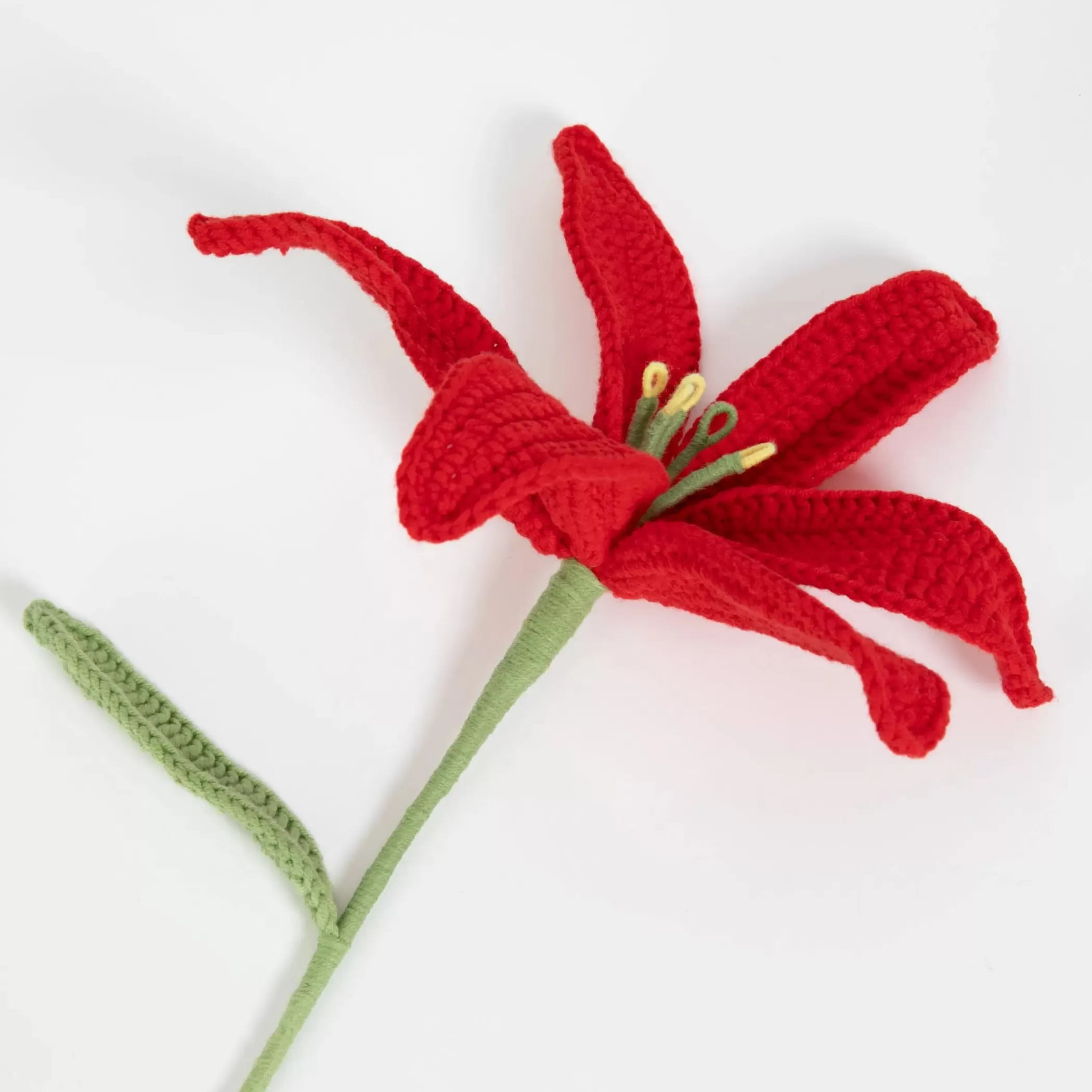 Decor | GigiandTom Iris Hand Knitted Crochet Flower Red