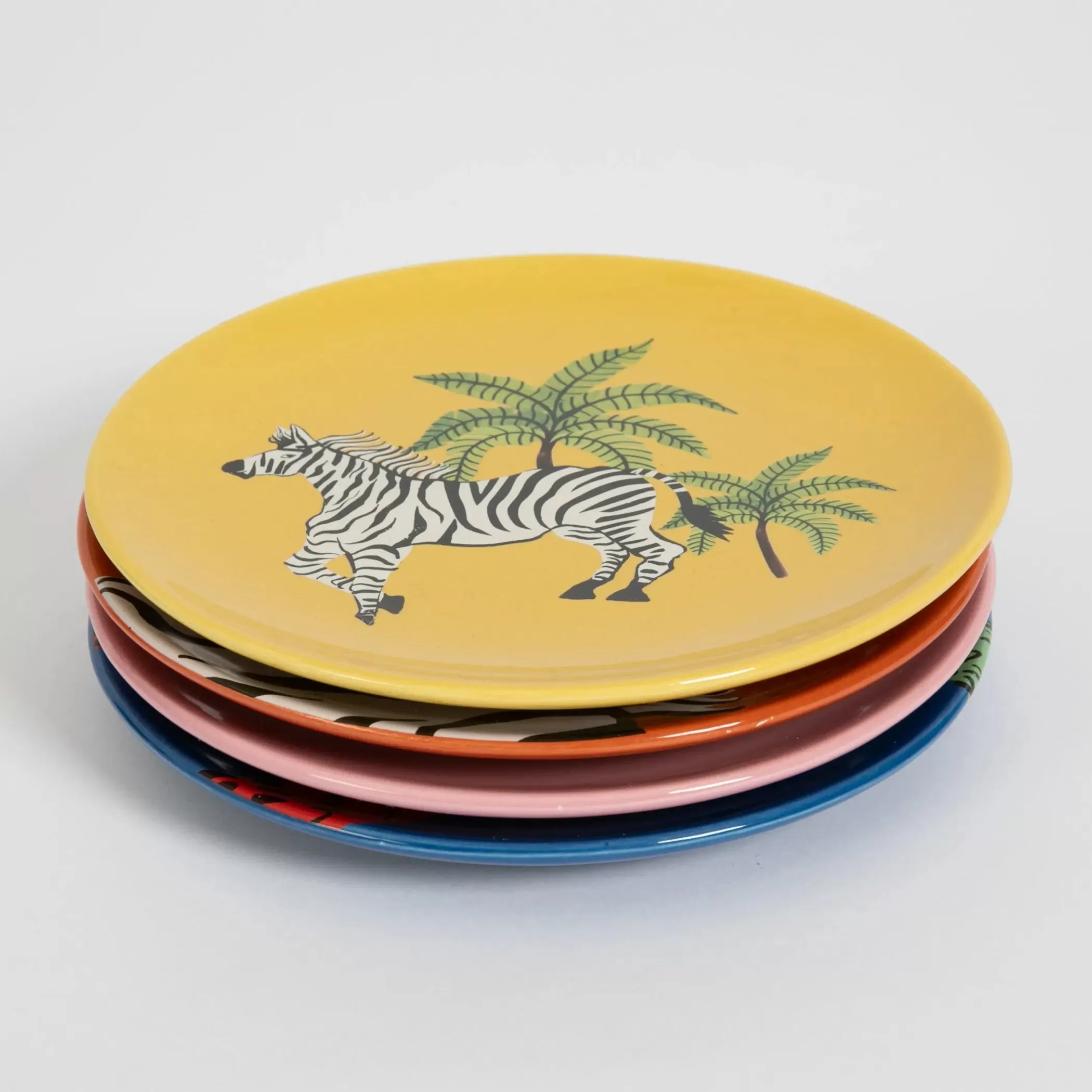 Kitchen & Dining | GigiandTom Jungle Rumble Assorted Ceramic Plate Set of 4