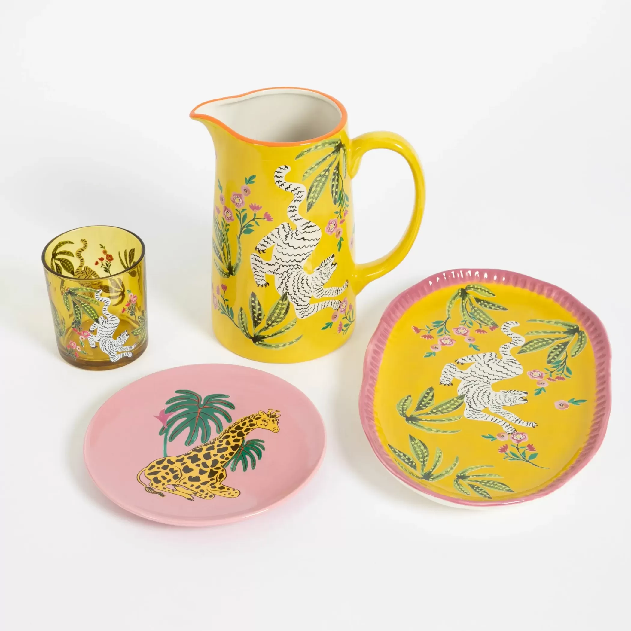 Kitchen & Dining | GigiandTom Jungle Rumble Assorted Ceramic Plate Set of 4
