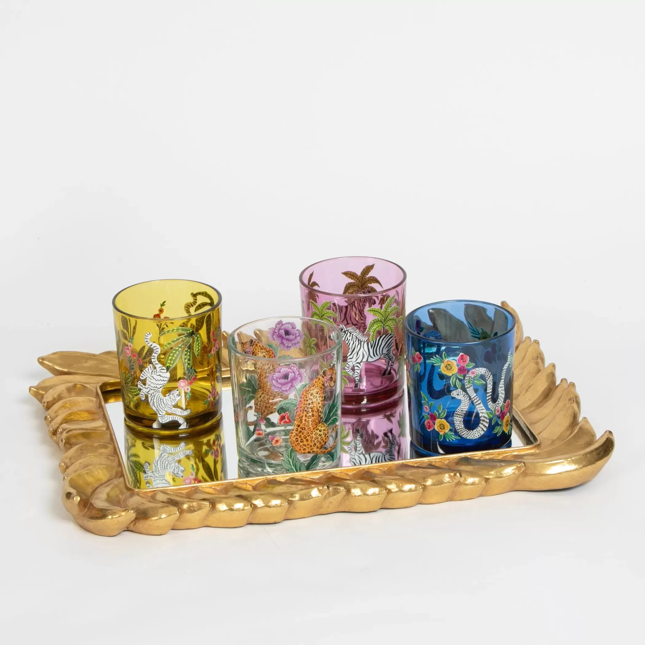 Drink & Barware | GigiandTom Jungle Rumble Assorted Drinking Tumblers Set of 4