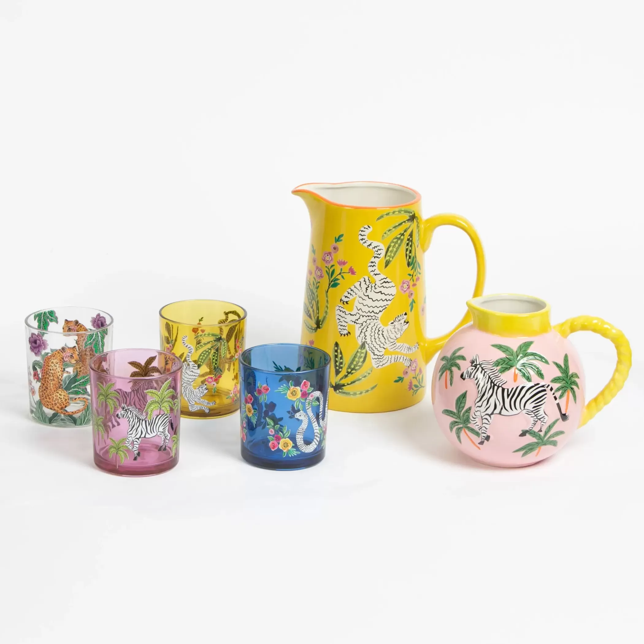 Drink & Barware | GigiandTom Jungle Rumble Assorted Drinking Tumblers Set of 4