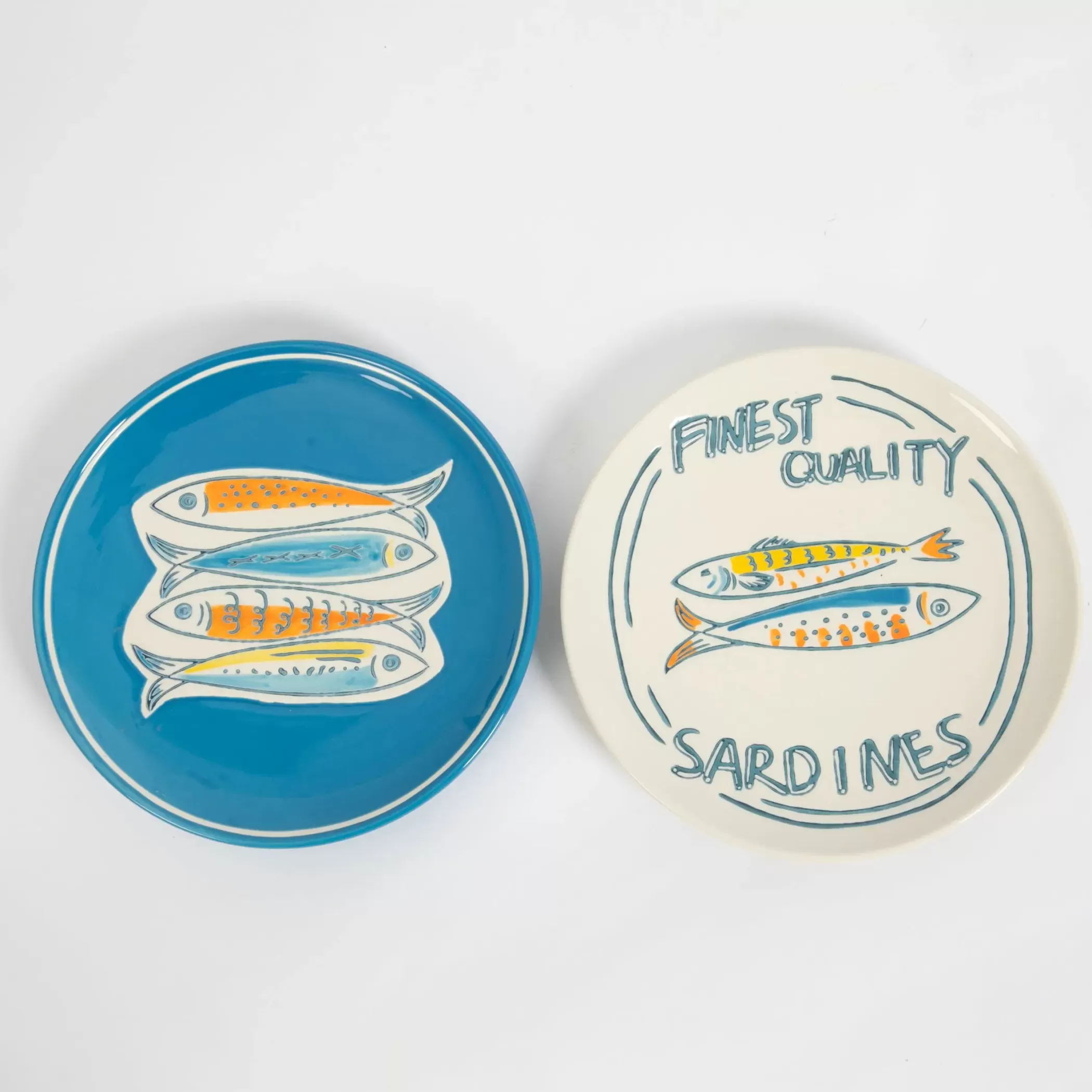 Kitchen & Dining | GigiandTom Les Sardines Ceramic Side Plate Set of 2