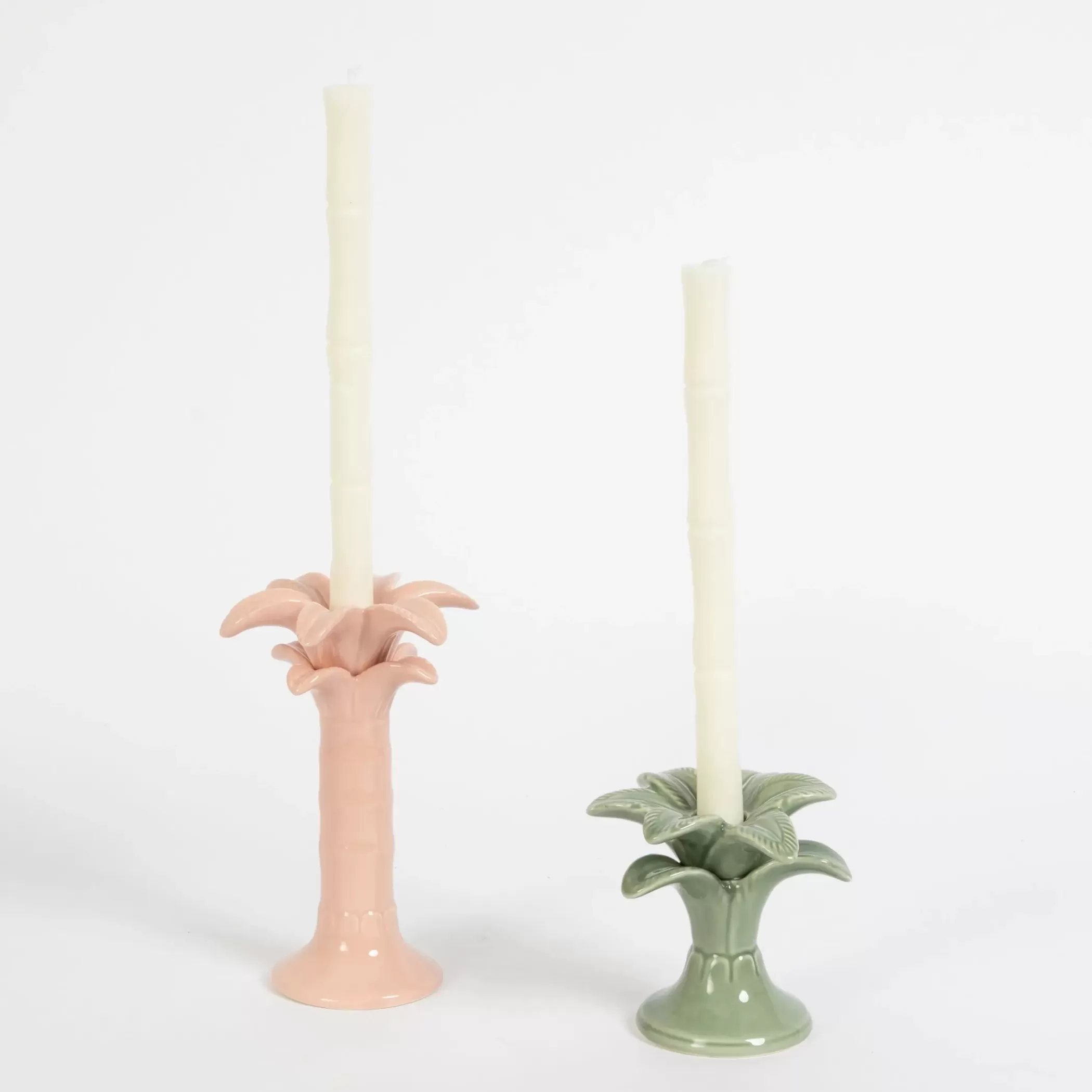 Candles & Candle Holders | GigiandTom Palm Court Ceramic Candle Holder Set of 2