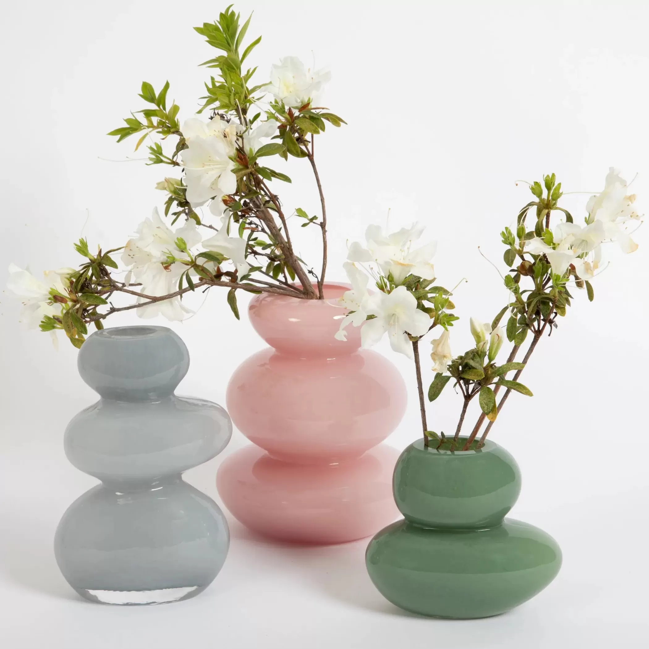 Vases & Planters | GigiandTom Pebble Glass Vase Blue