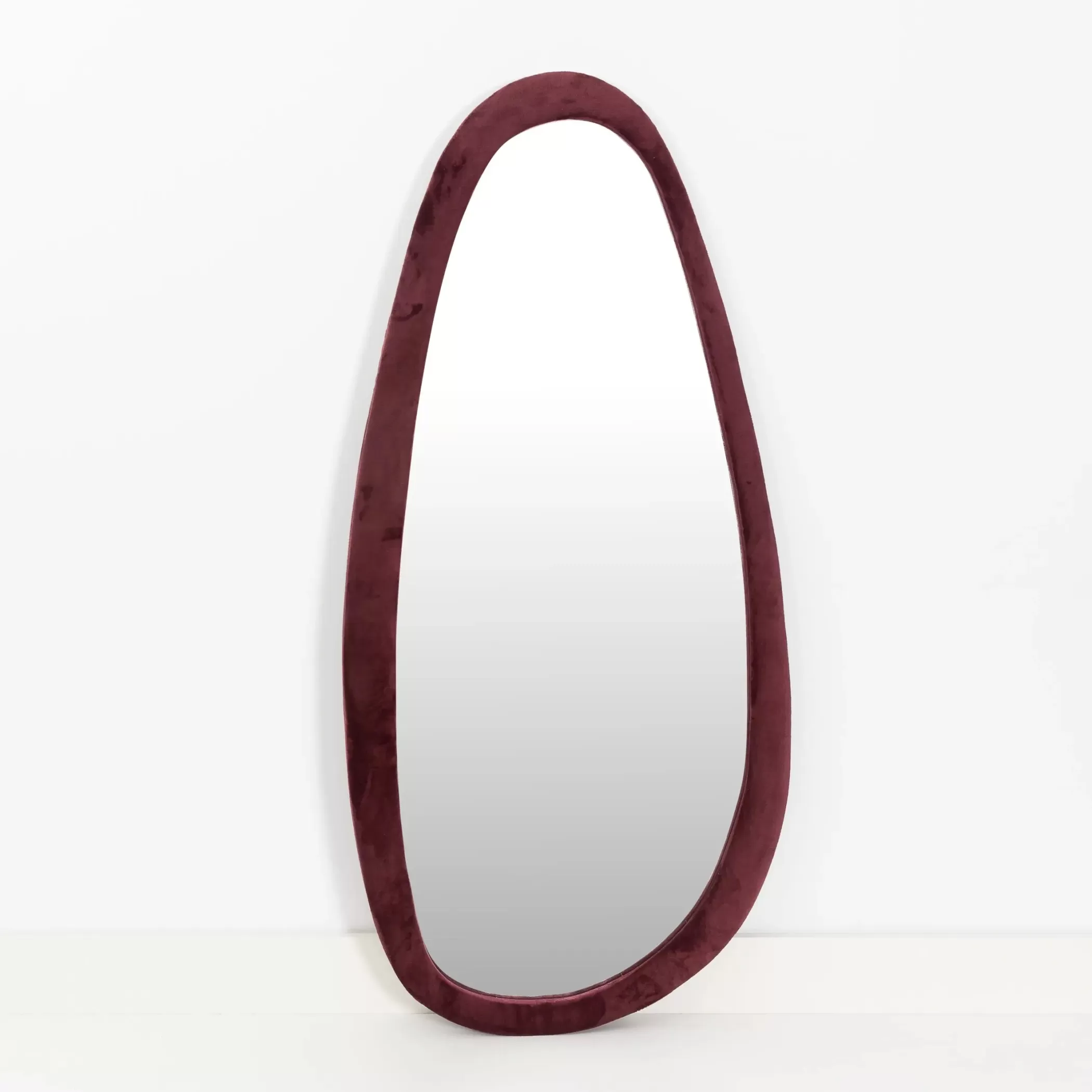 Furniture, Mirrors & Lighting | GigiandTom Pebble Velvet Full Length Mirror Oxblood