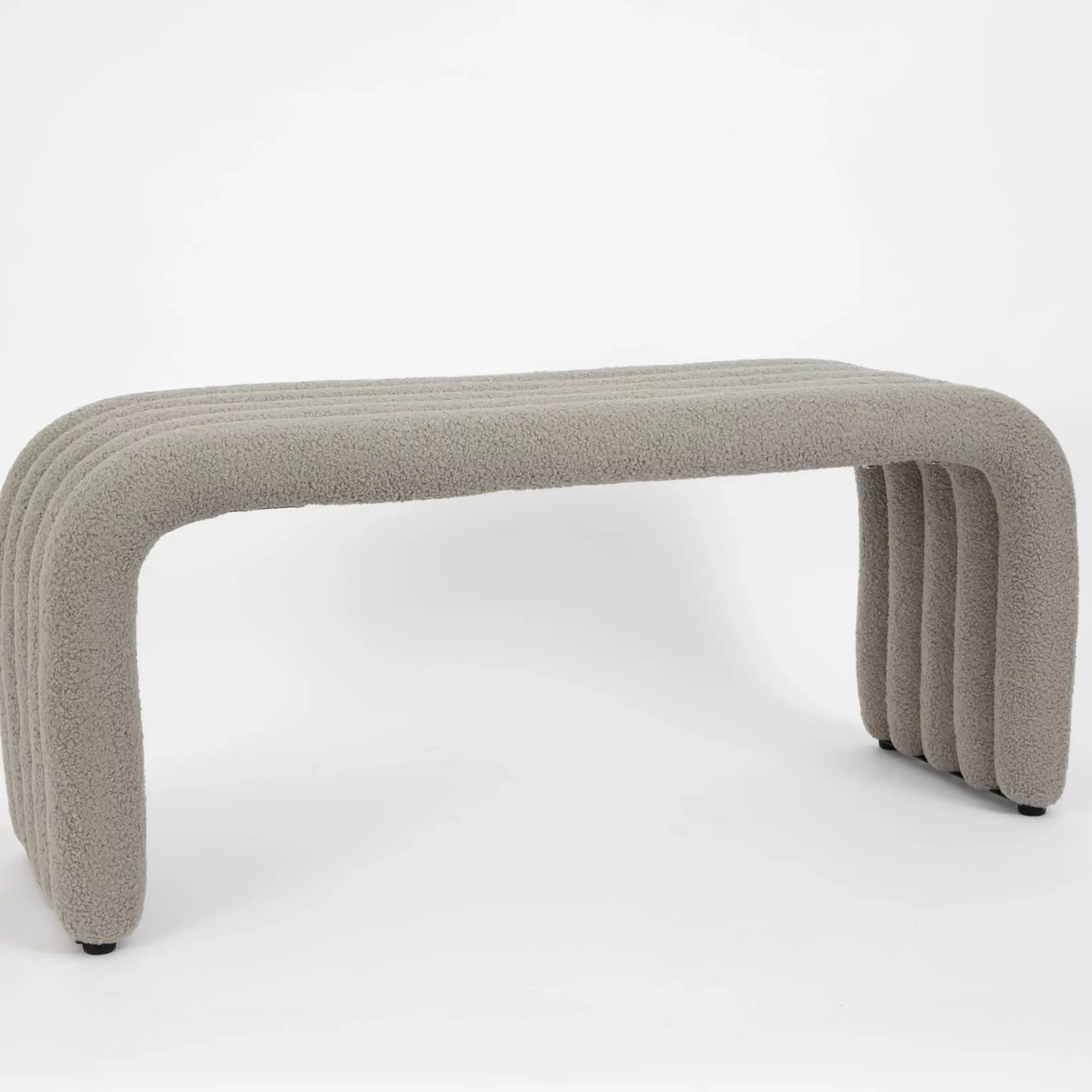 Furniture, Mirrors & Lighting | GigiandTom Pipe Dream Boucle Bench Seat Grey