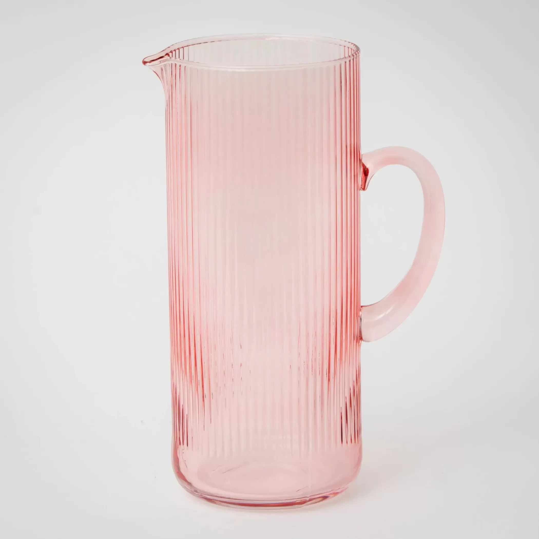 Drink & Barware | GigiandTom Pleat Glass Drink Pitcher Pink