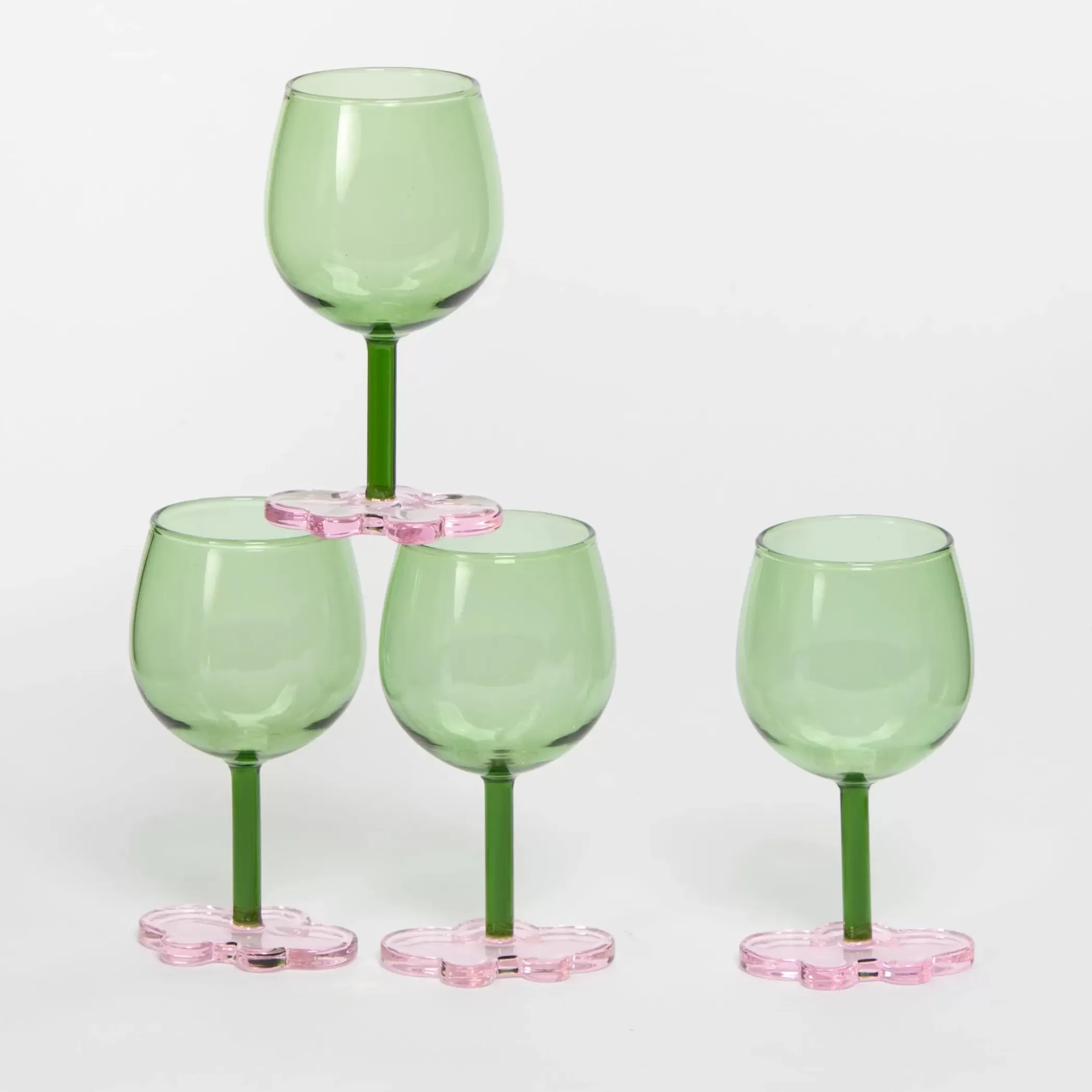 Drink & Barware | GigiandTom Puddle Shot Glass Set of 4 Green/Pink