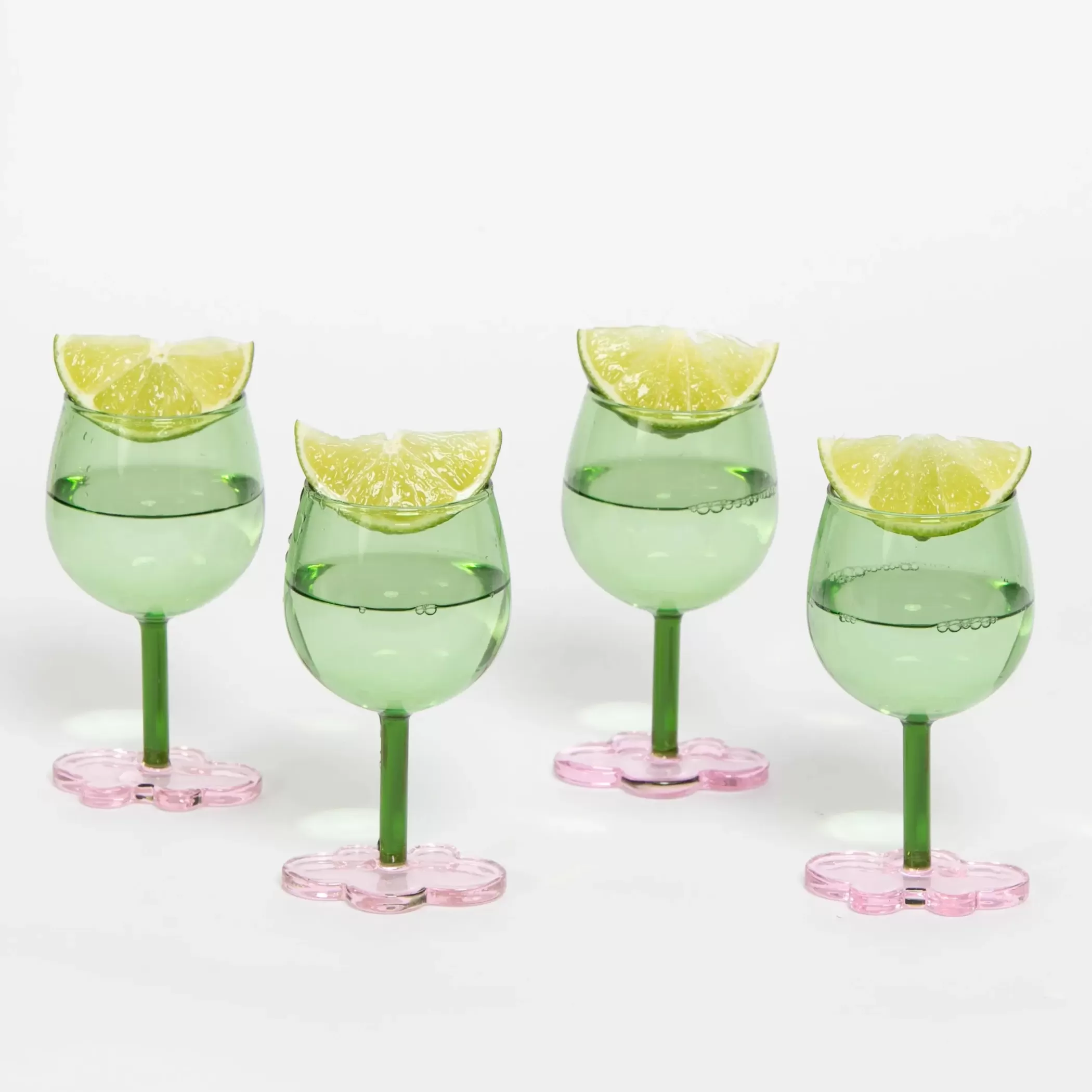 Drink & Barware | GigiandTom Puddle Shot Glass Set of 4 Green/Pink