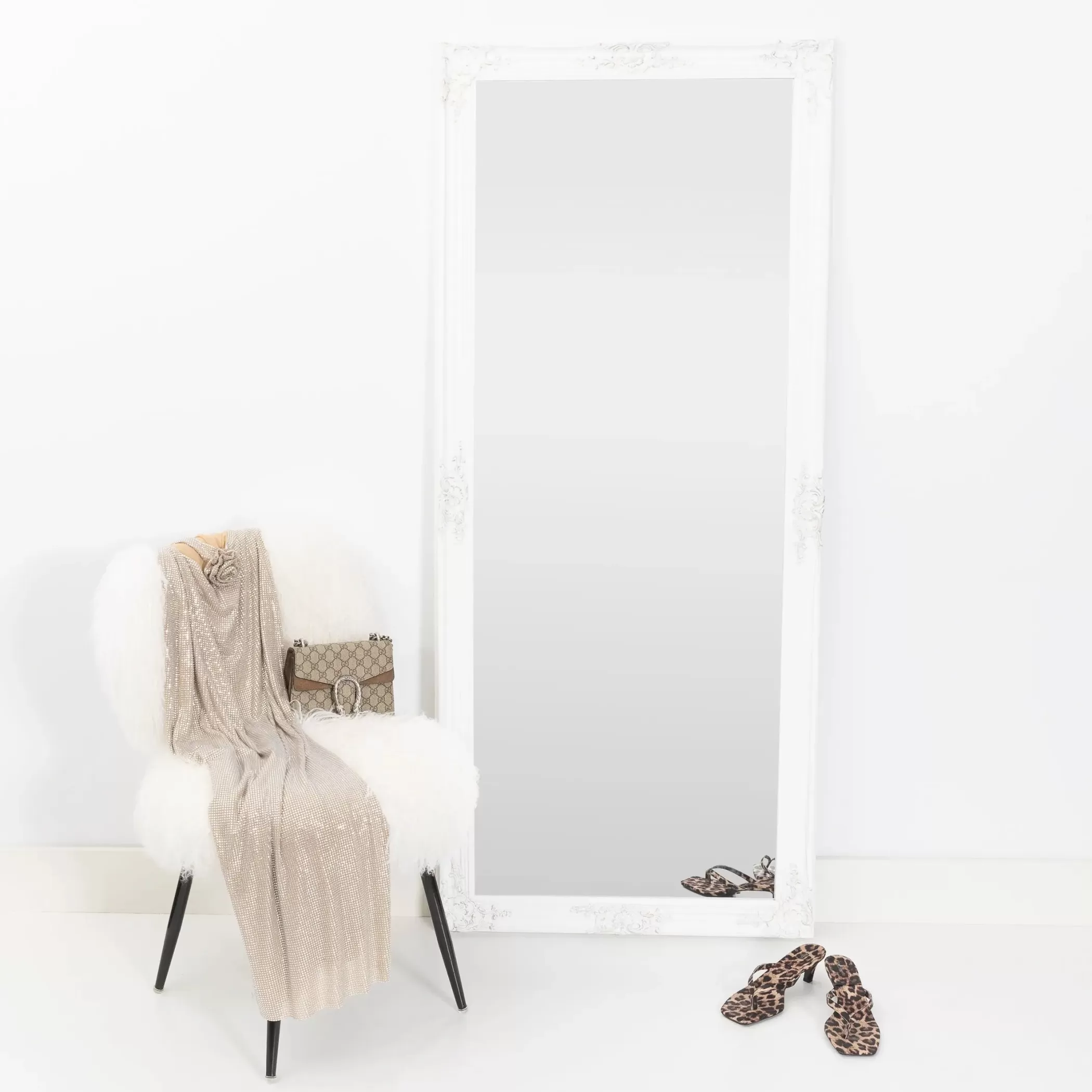 Furniture, Mirrors & Lighting | GigiandTom Regalia Full Length Mirror White/Gold