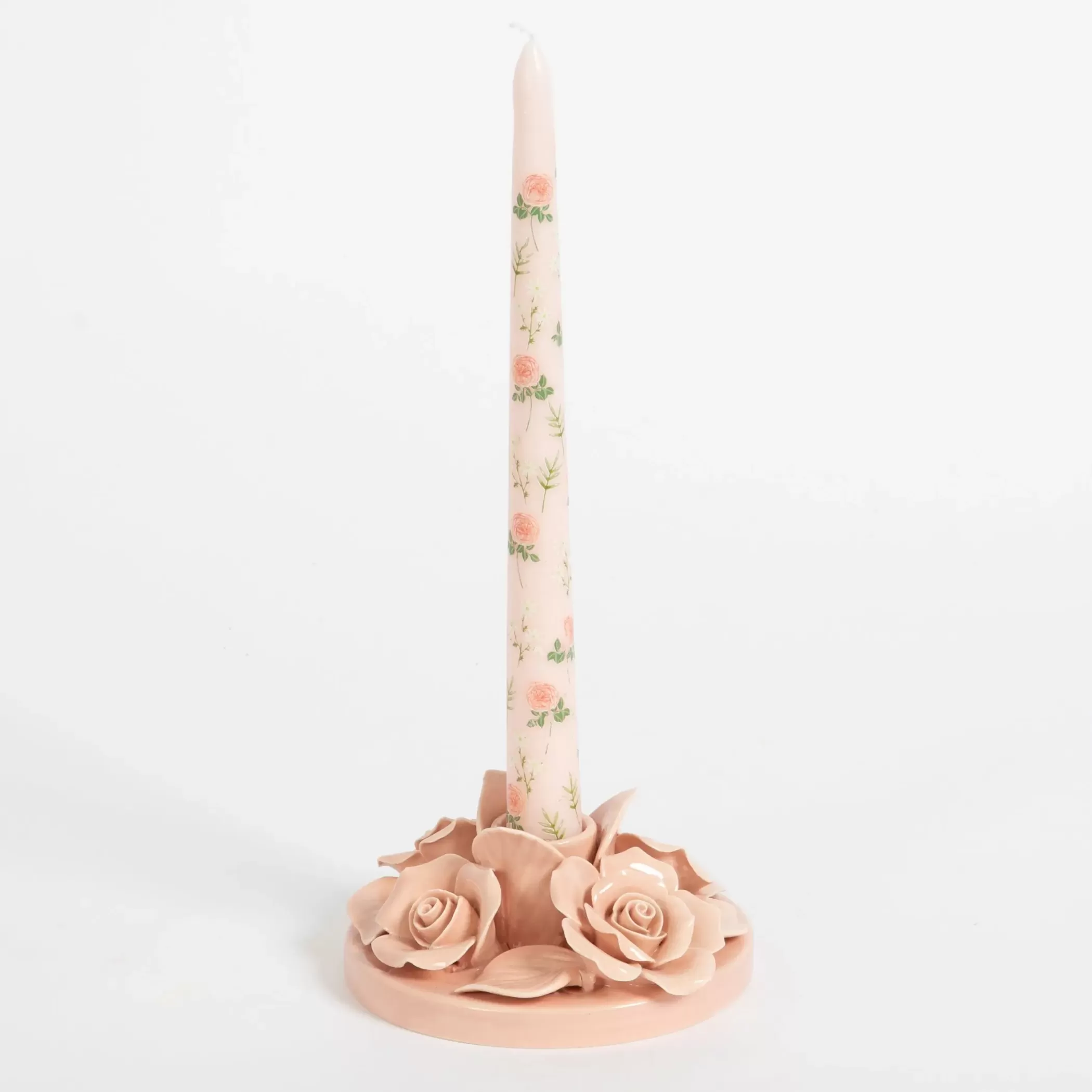 Candles & Candle Holders | GigiandTom Regency Rose Ceramic Candle Holder Pink