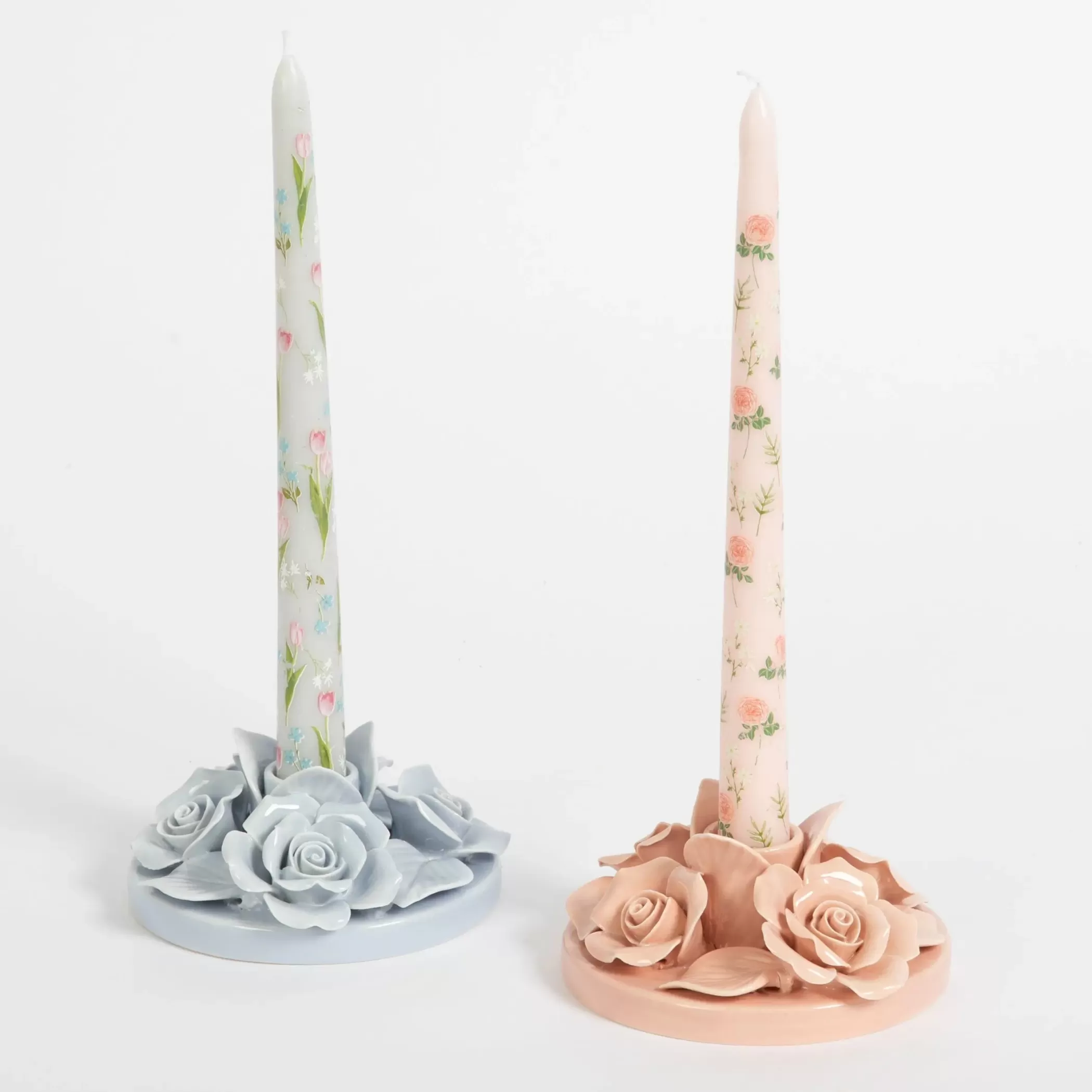 Candles & Candle Holders | GigiandTom Regency Rose Ceramic Candle Holder Pink