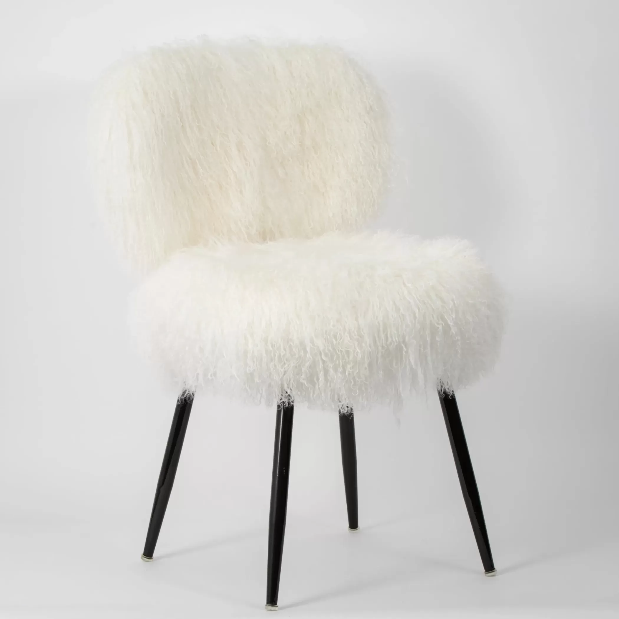 Furniture, Mirrors & Lighting | GigiandTom Shag Mohair Accent Chair Off White