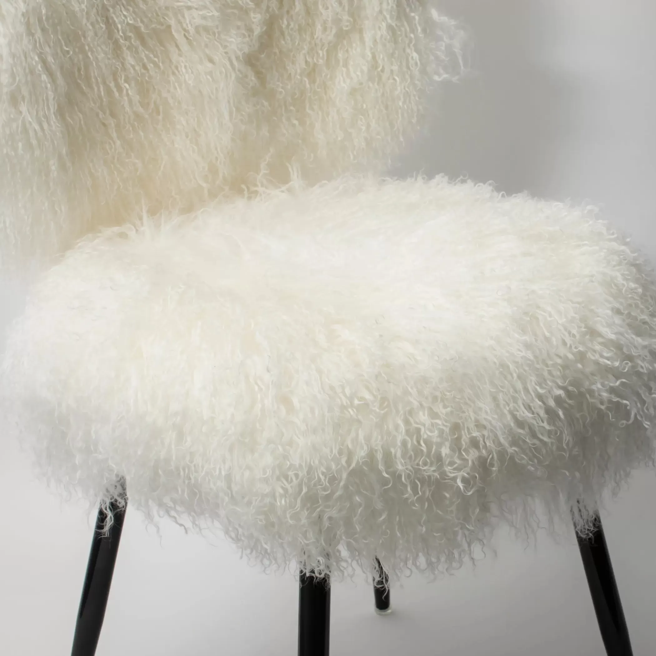 Furniture, Mirrors & Lighting | GigiandTom Shag Mohair Accent Chair Off White