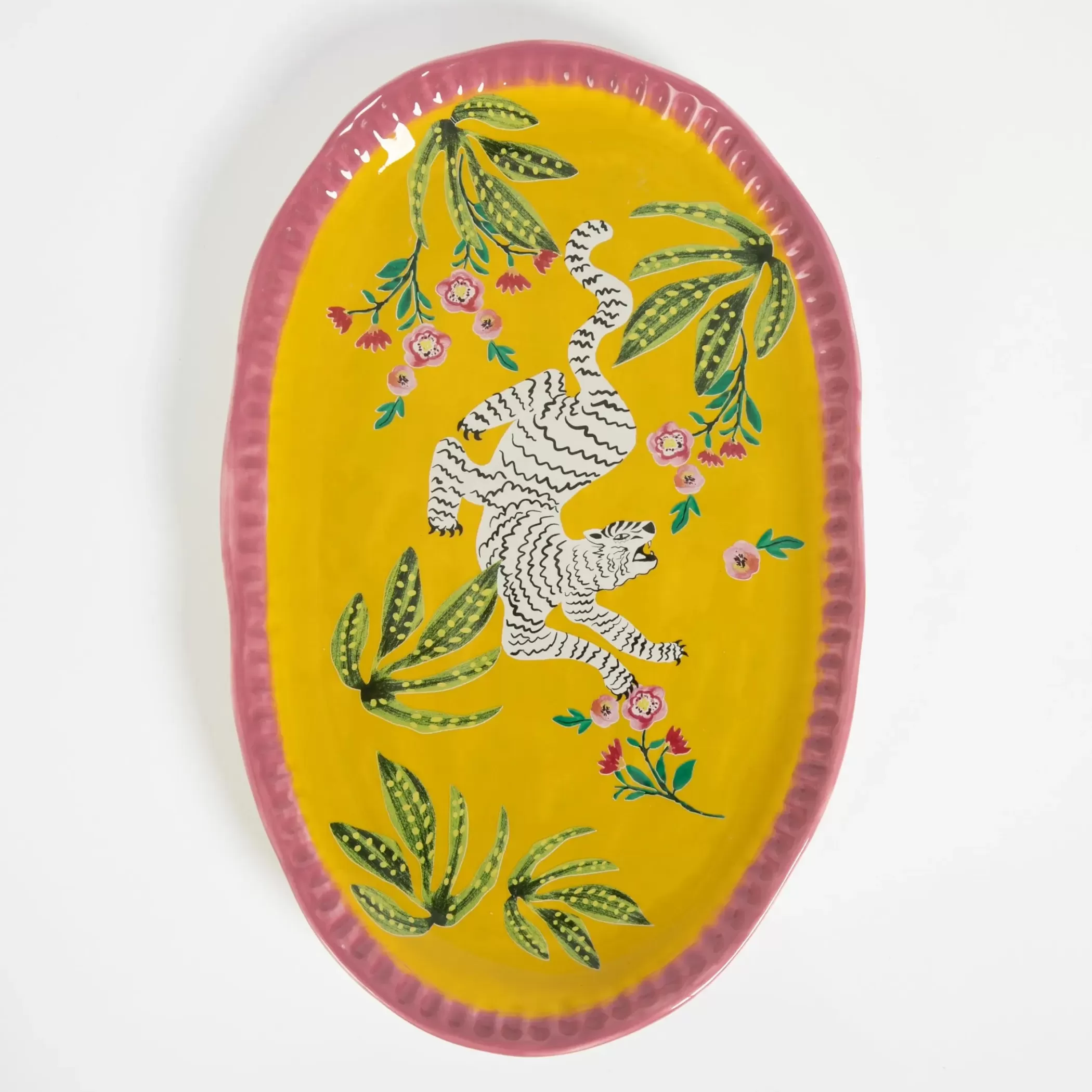 Kitchen & Dining | GigiandTom Tigress Ceramic Serving Platter